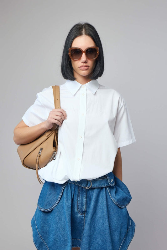 Short Sleeve Draped Shirt
