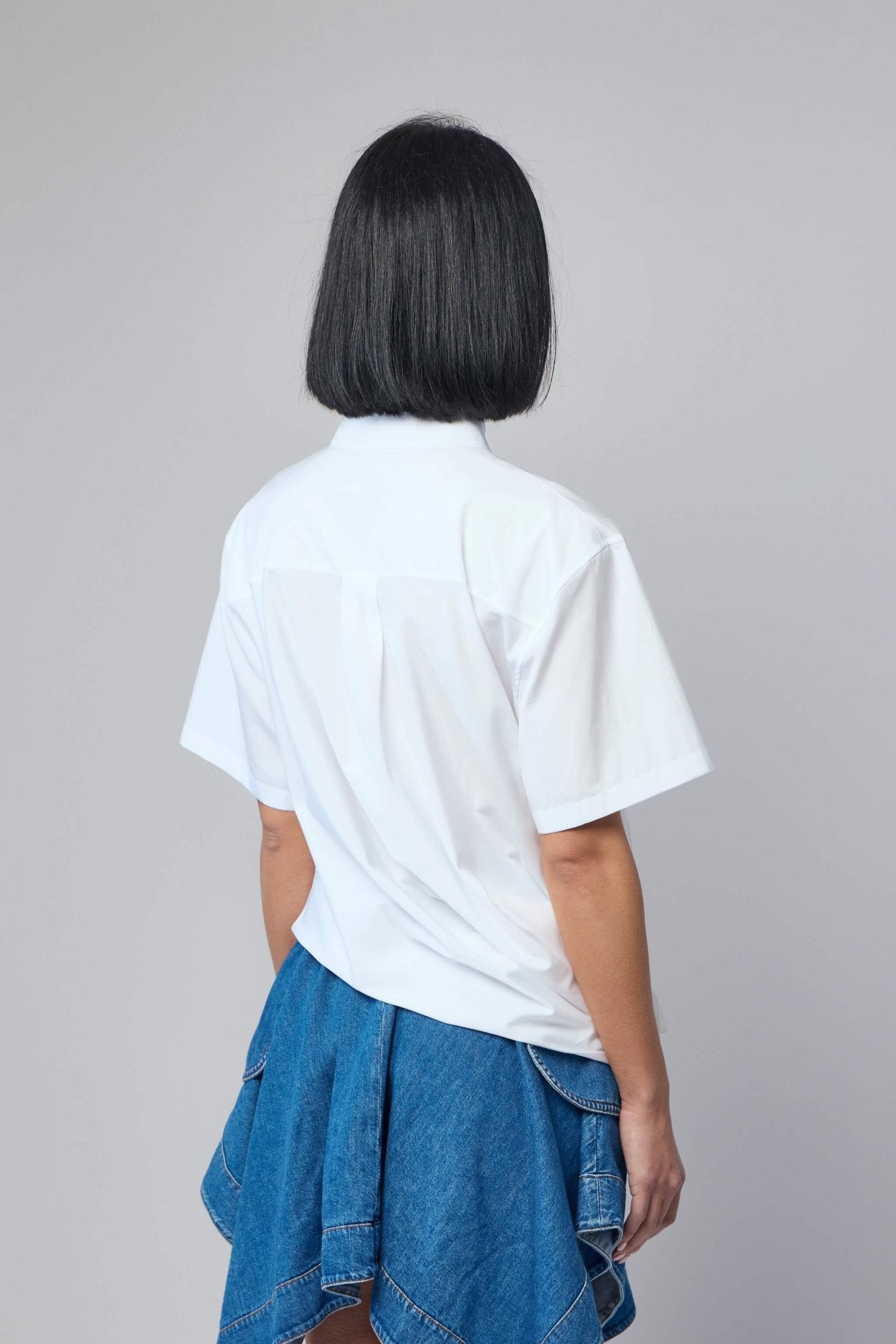 Short Sleeve Draped Shirt