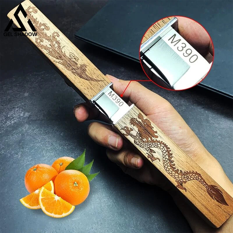 M390 Dragon and Phoenix Two Kitchen Knifes Gift Set-GS124