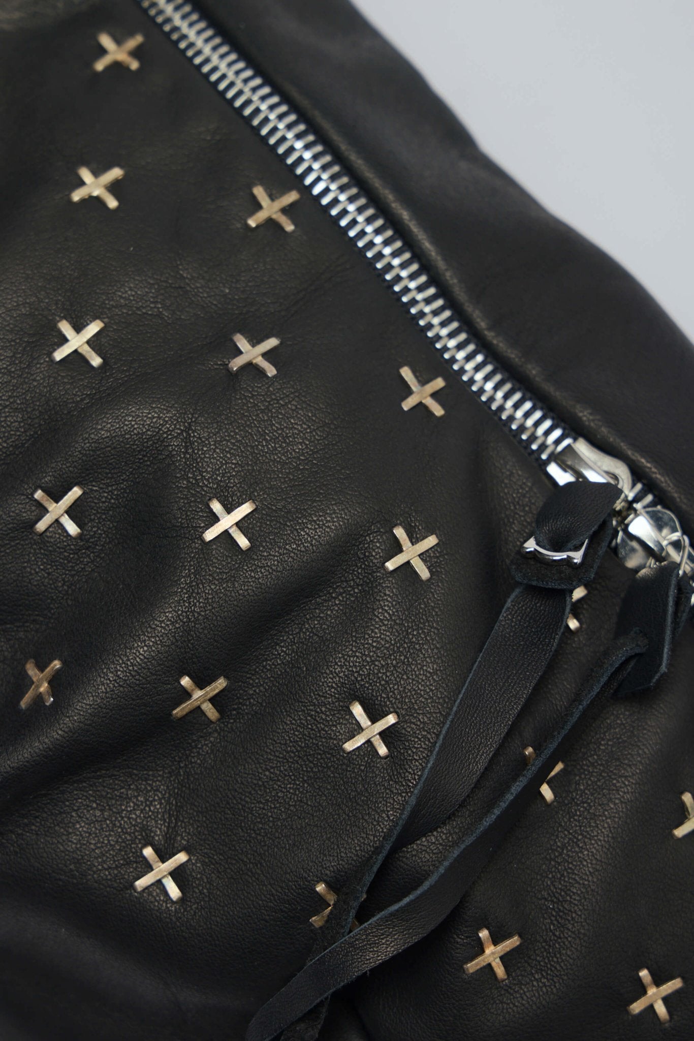 Small Zig Zag Belt Bag W/silver Crosses