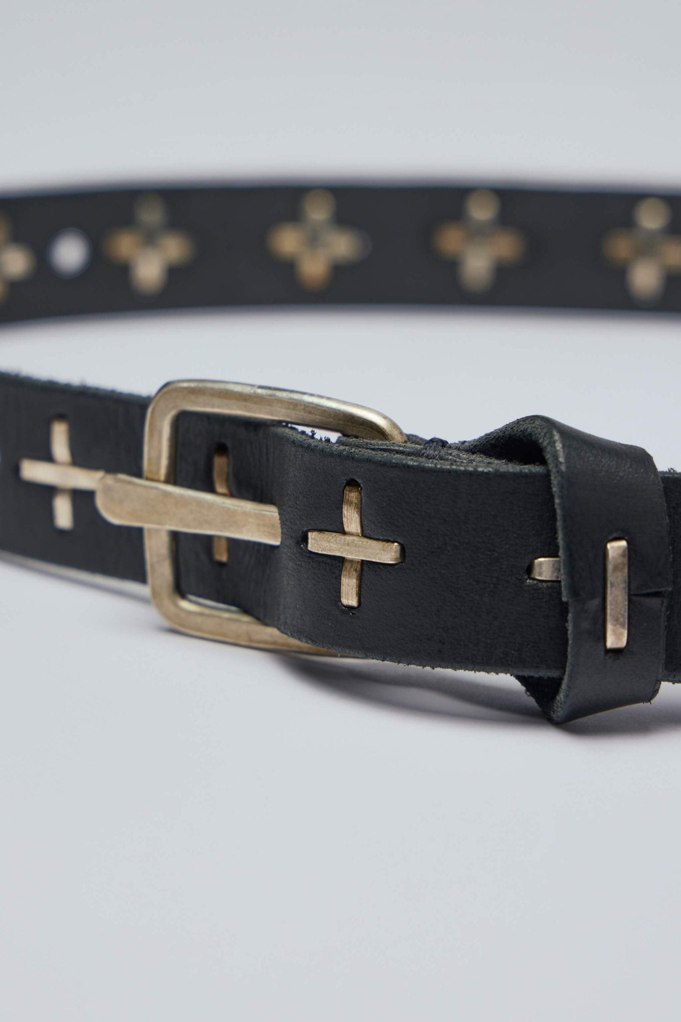Studded Q Buckle Med Belt