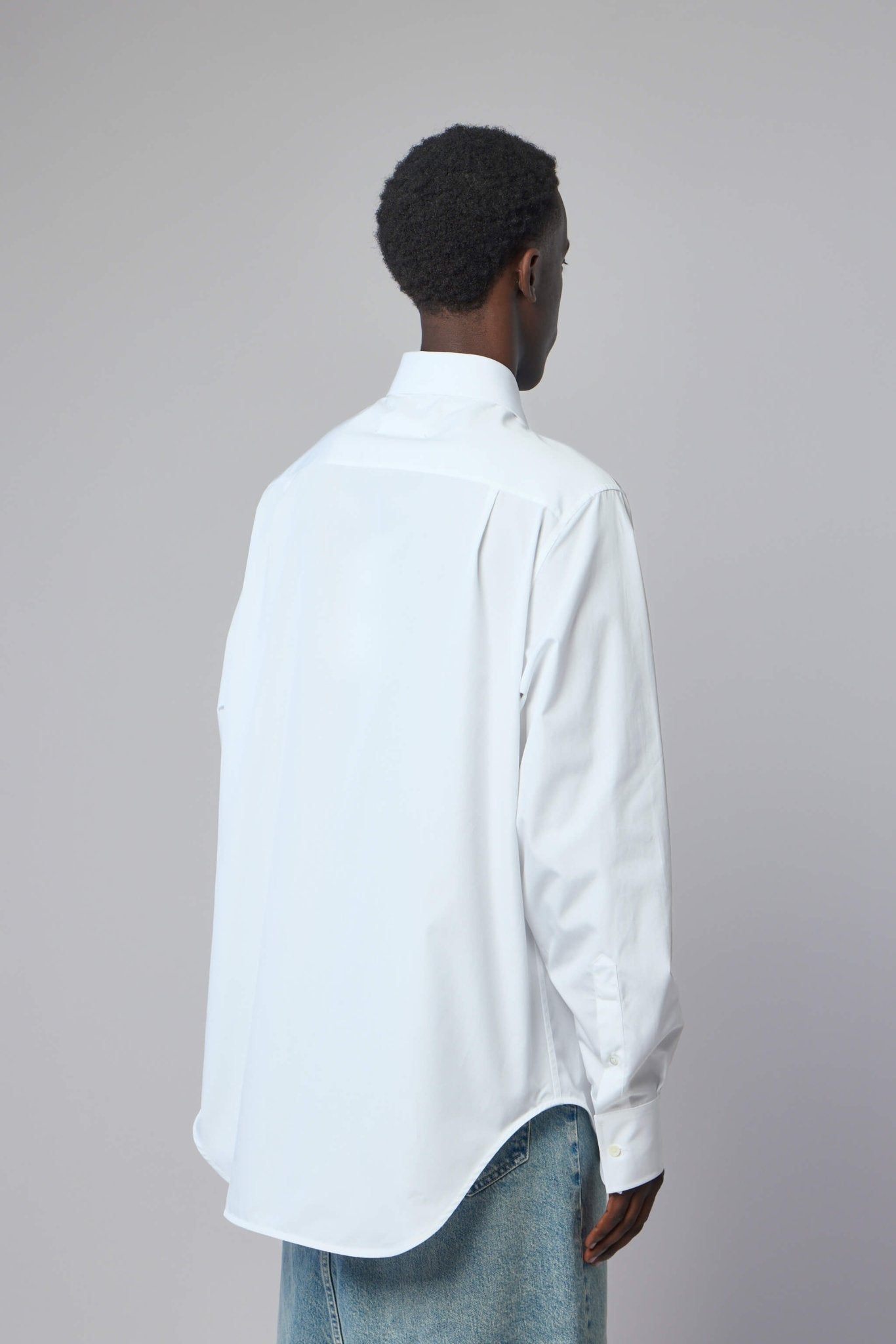 Folded Collar Cotton Shirt