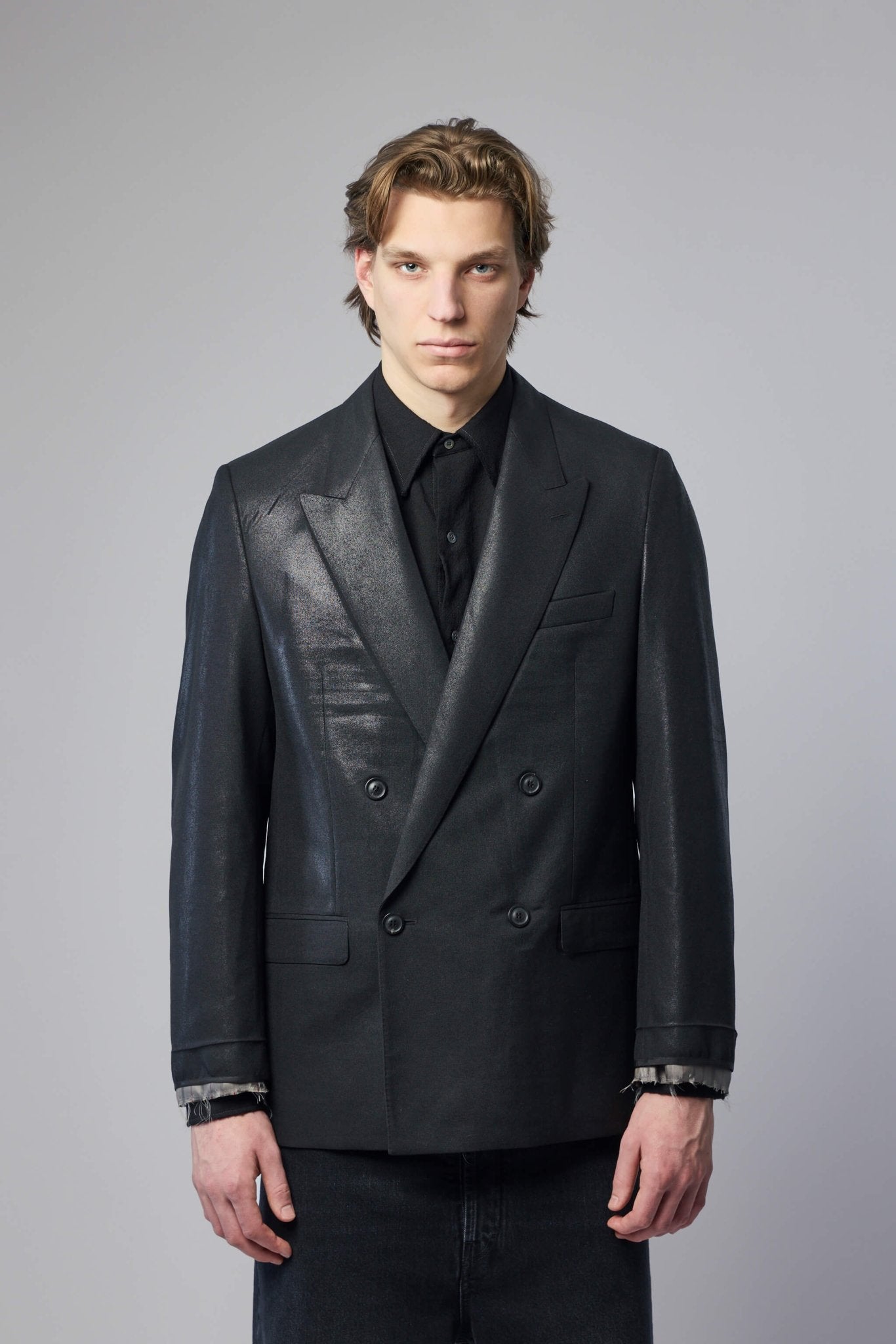 Foiled Wool Blazer