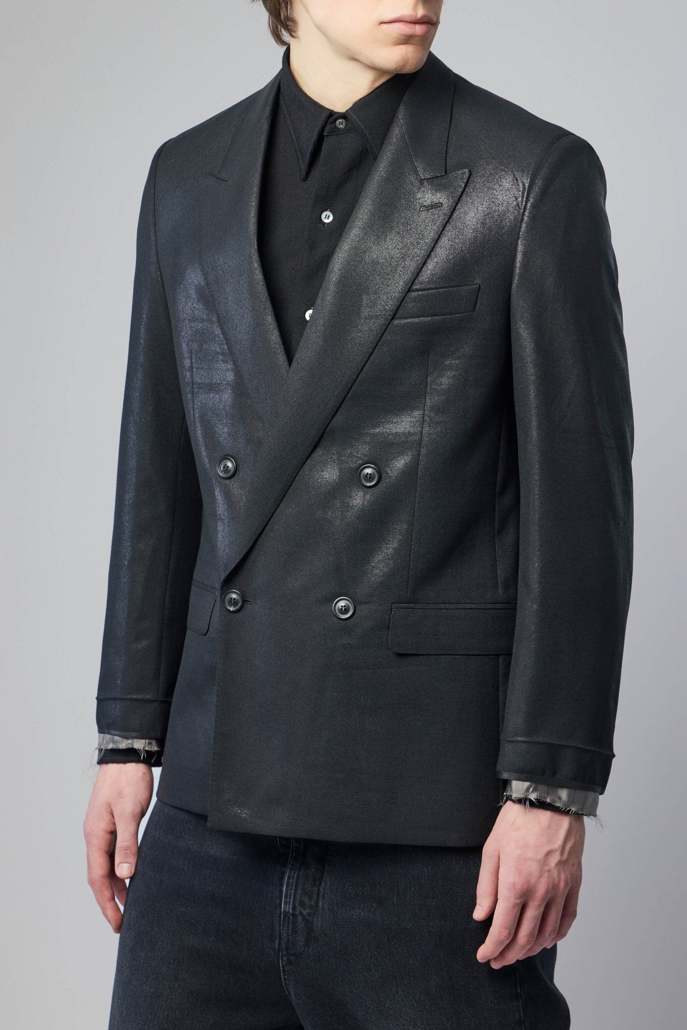 Foiled Wool Blazer