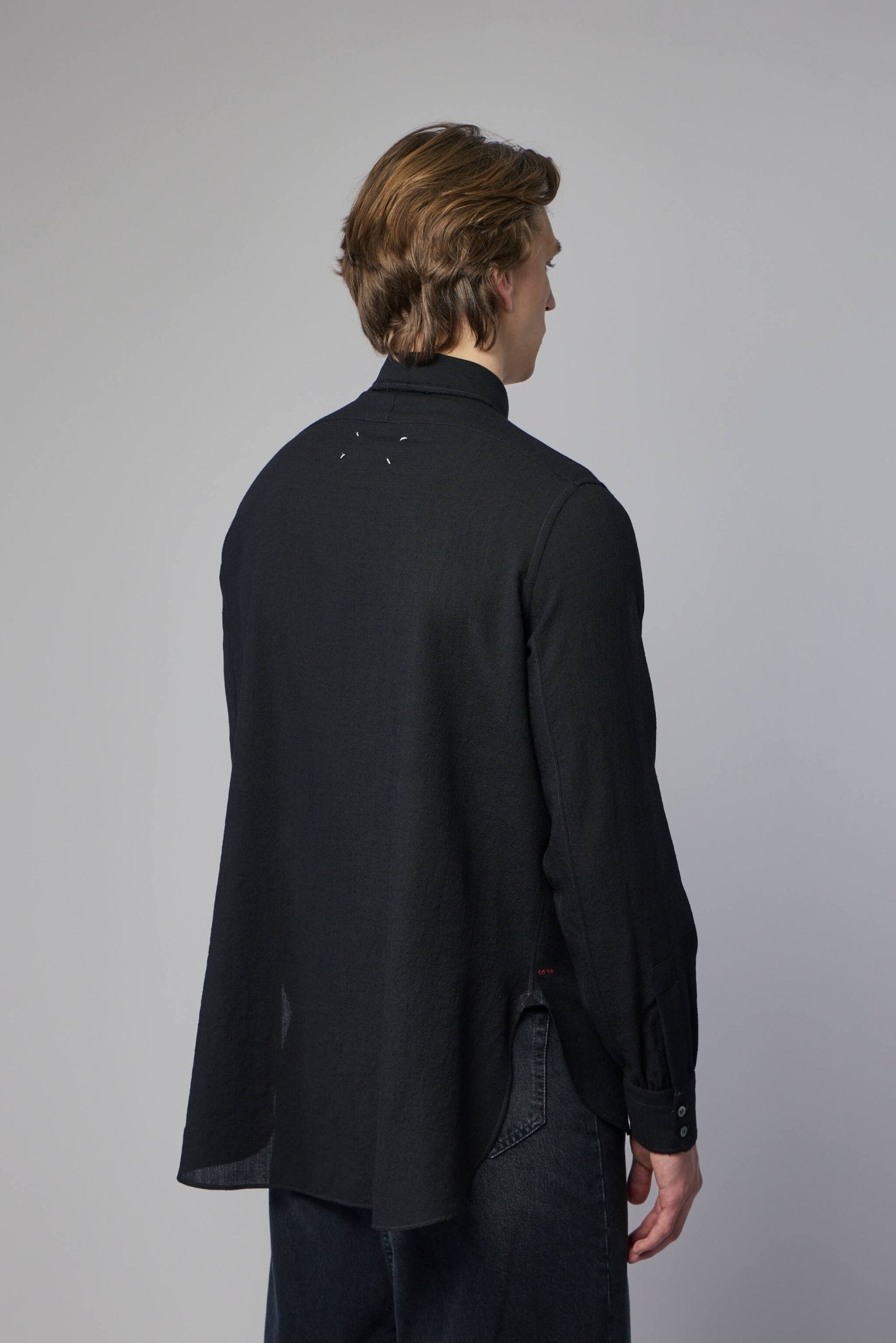 Virgin Wool Long-sleeved Shirt