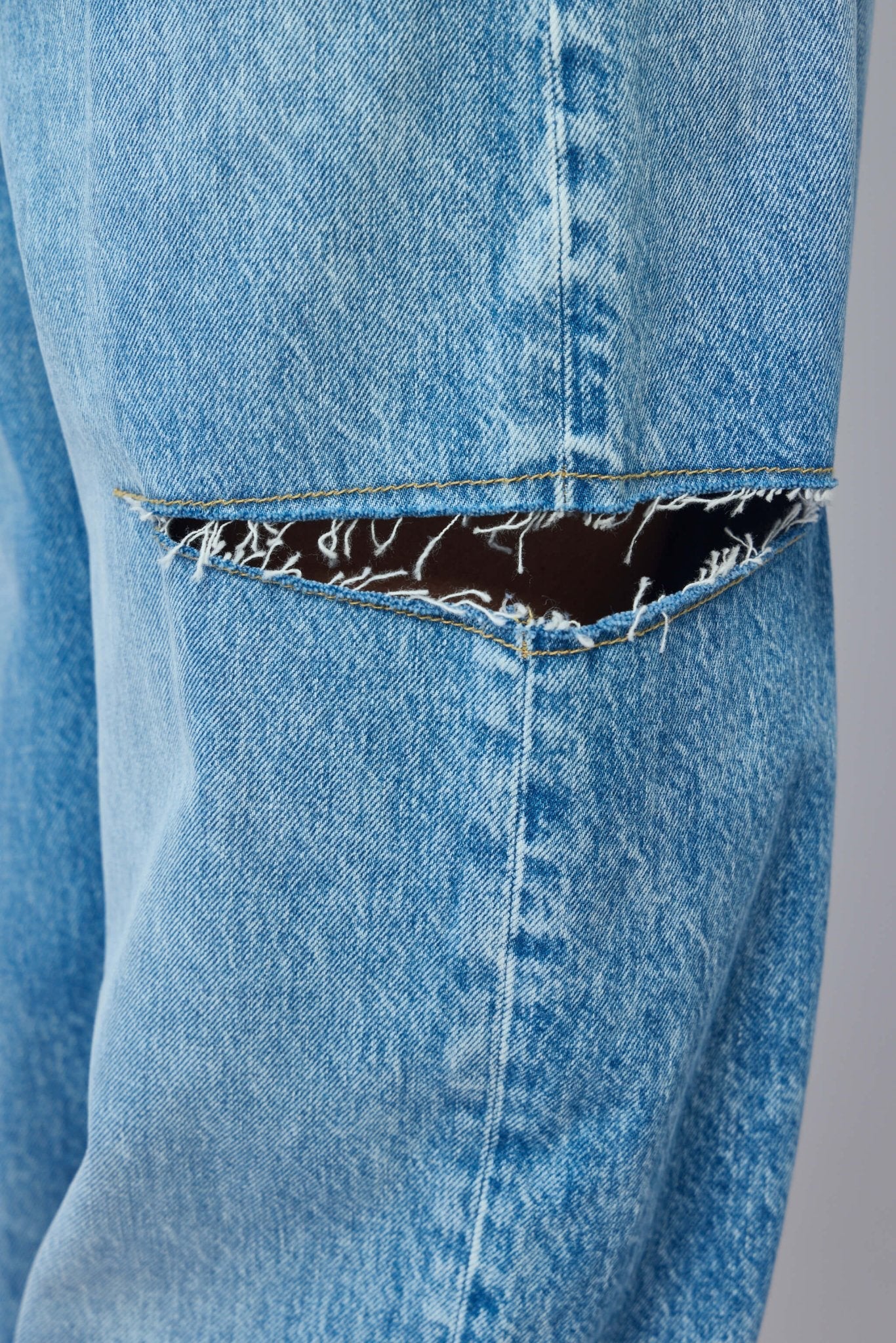 Denim Jeans with Slash Details