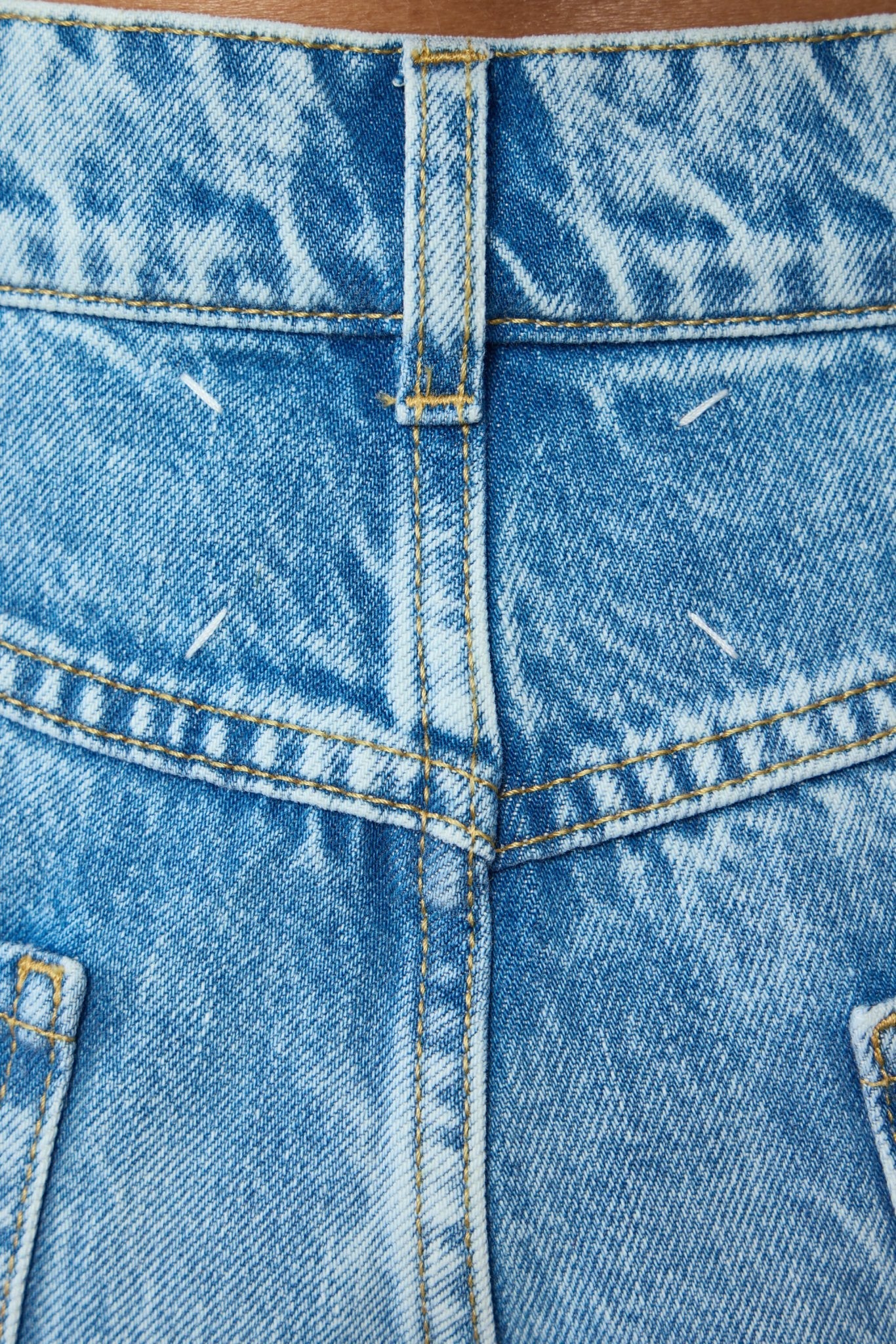Denim Jeans with Slash Details