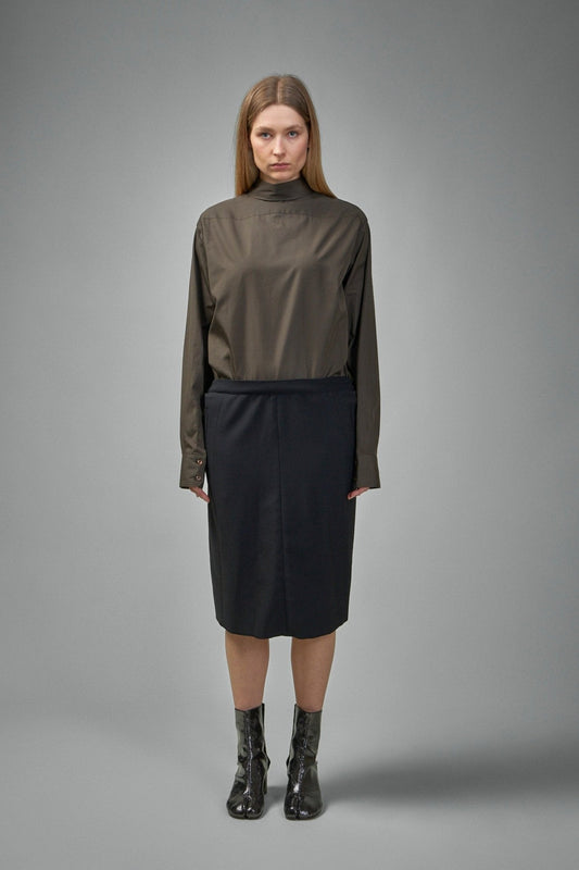 Reversed Shirtdress Midi Dress