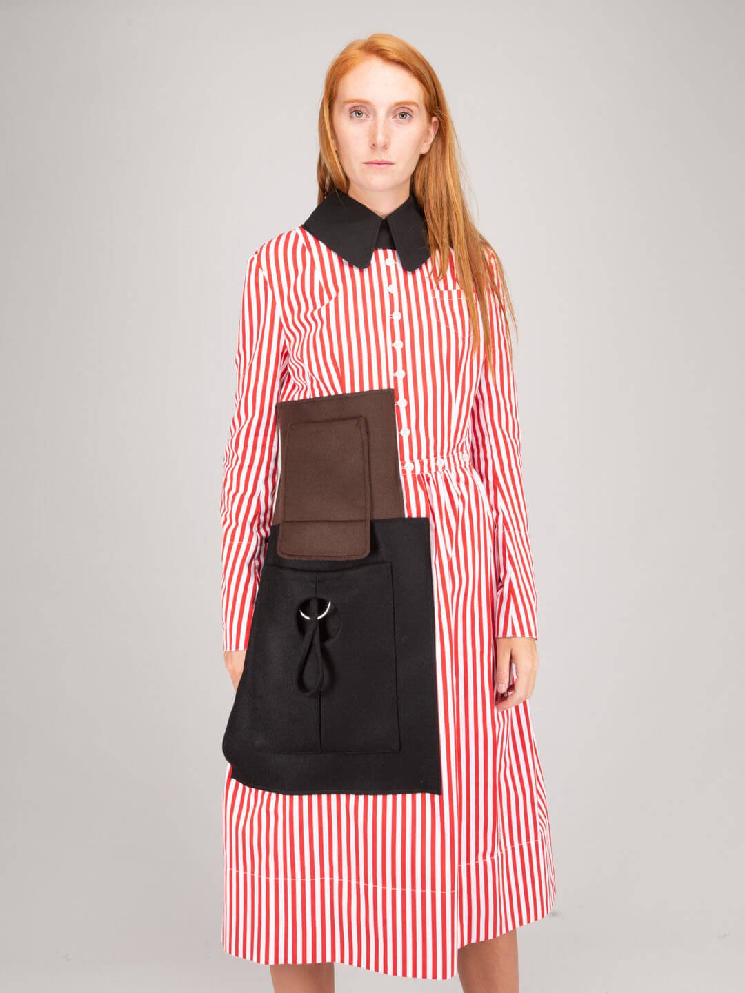Striped Cotton Midi Dress