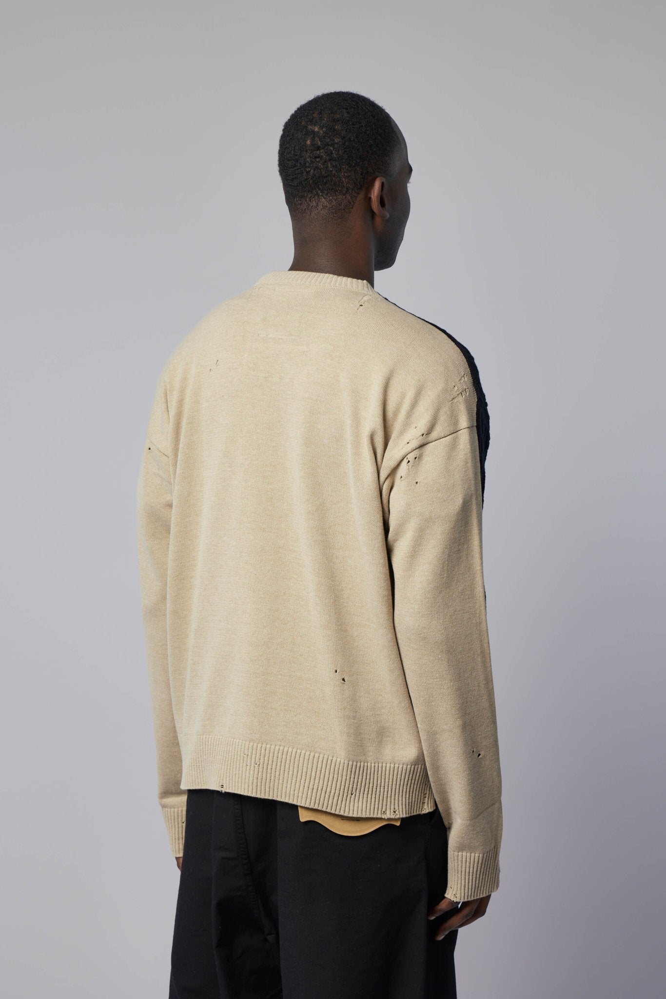 Front Back Combined Knit Cardigan
