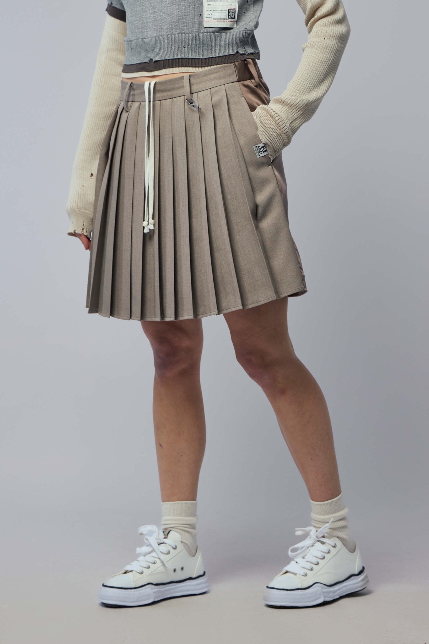 Front Back Combined Skirted Pants