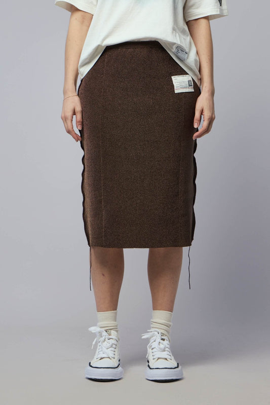 Inside-out Glitter Knit Skirt
