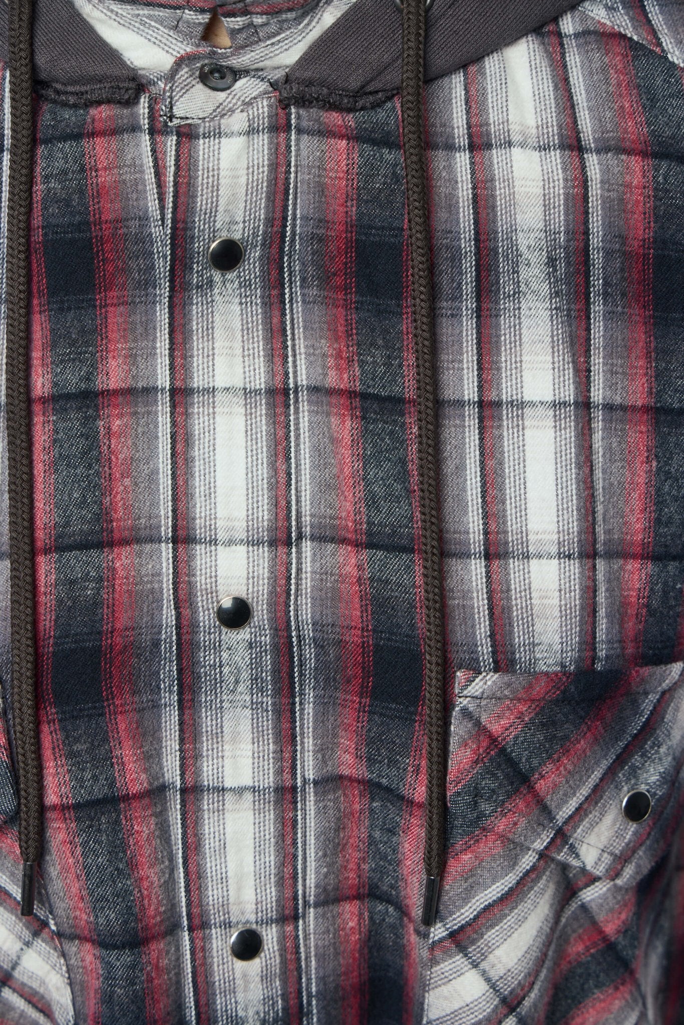 Hoodie Combine Checkered Shirt