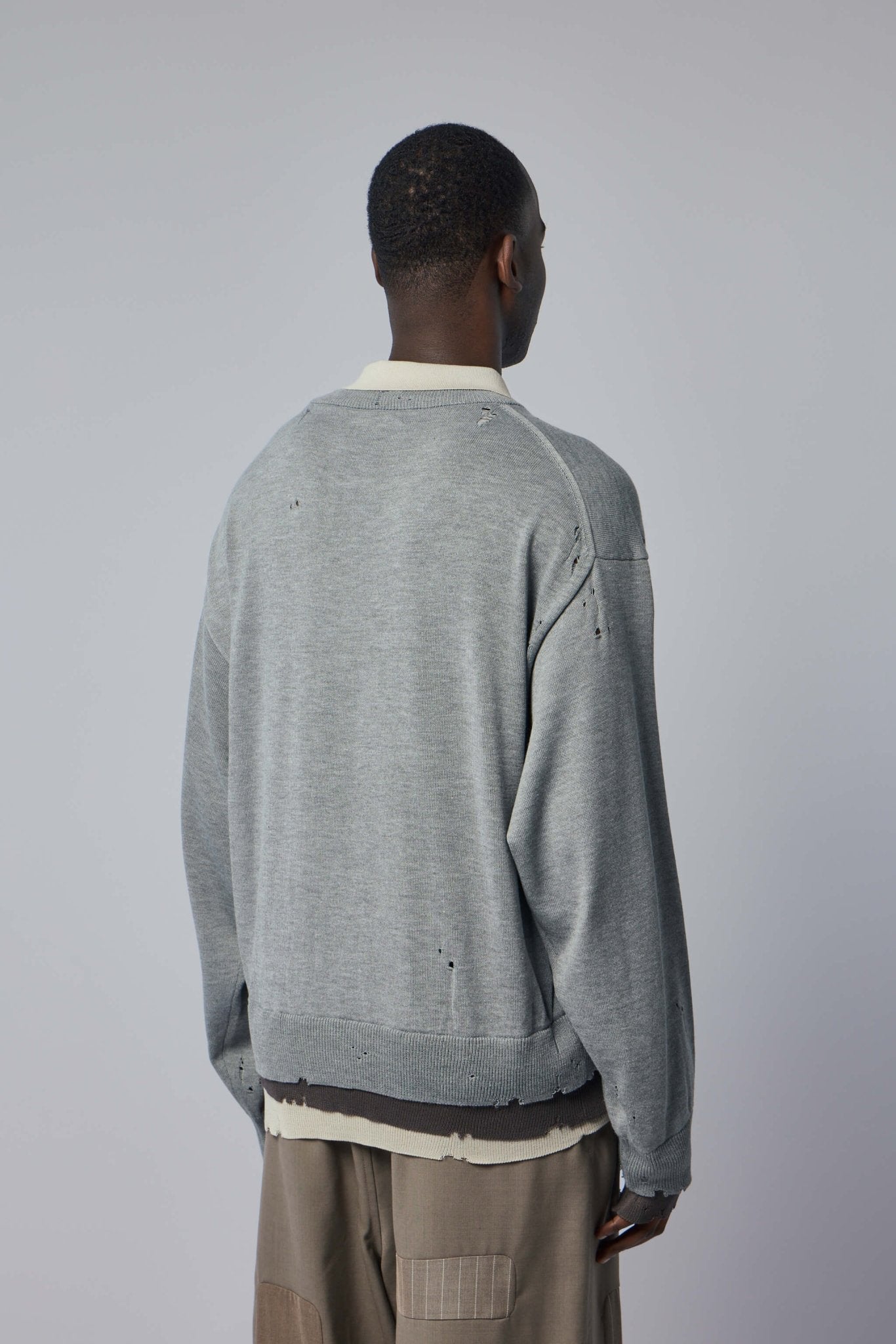 Triple Layered Knit Pullover