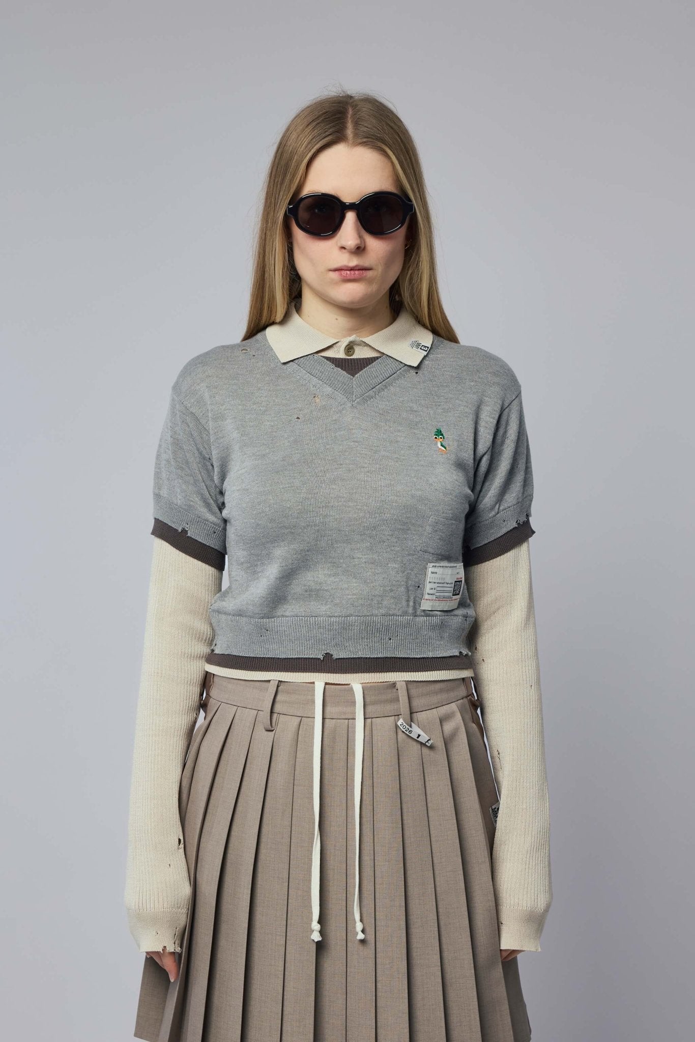 Triple Layered Knit Pullover