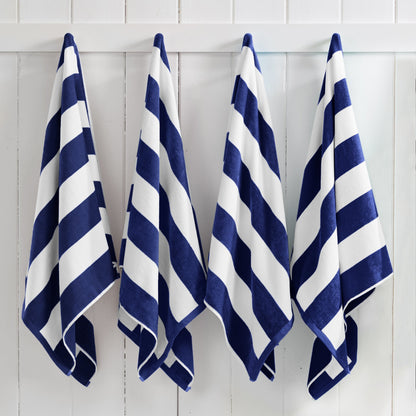 Cotton Velour Cabana Stripe Beach Towel - Novia Collection