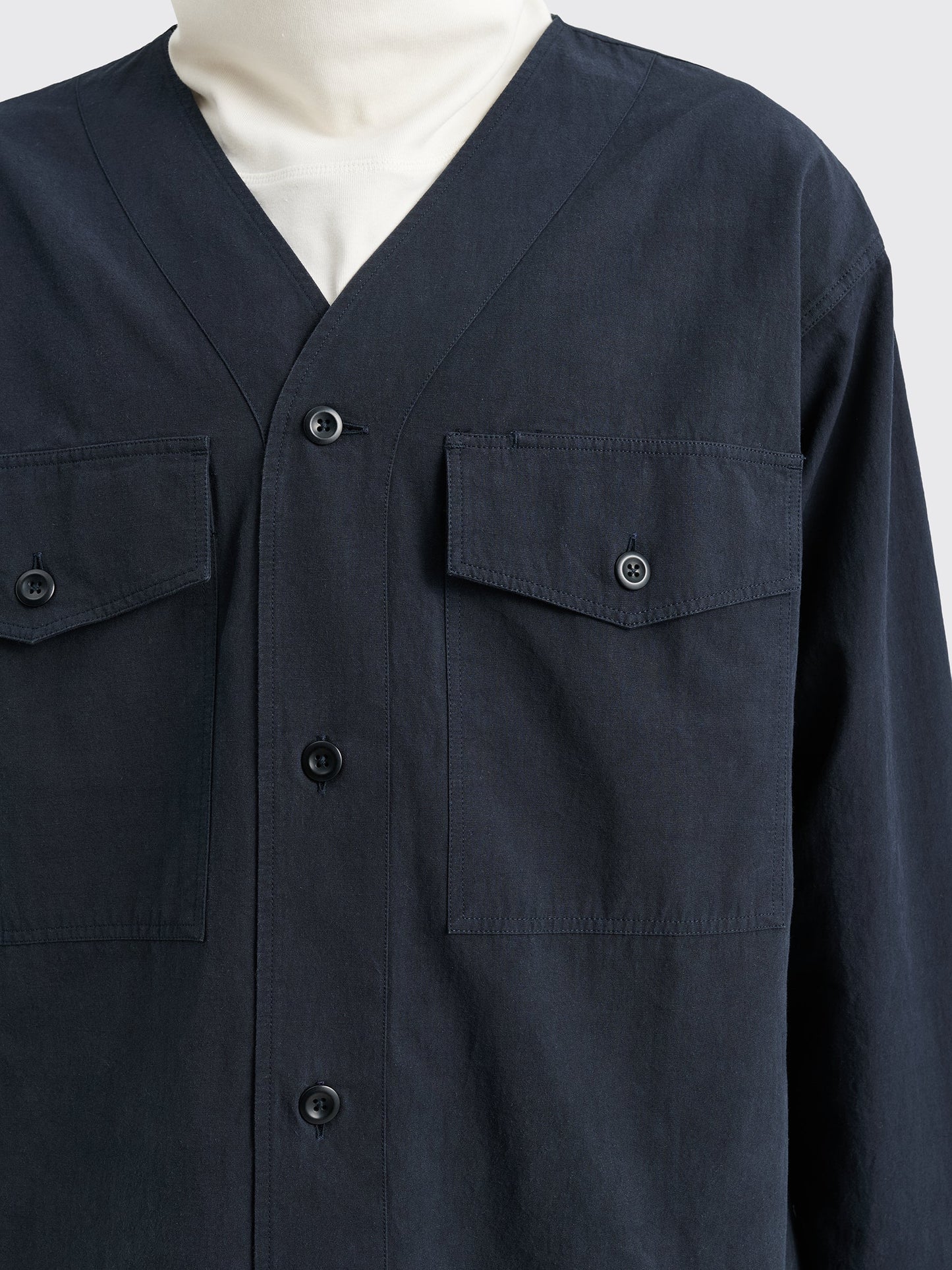 Margaret Howell MHL Scout Shirt Linen Plainweave Ink