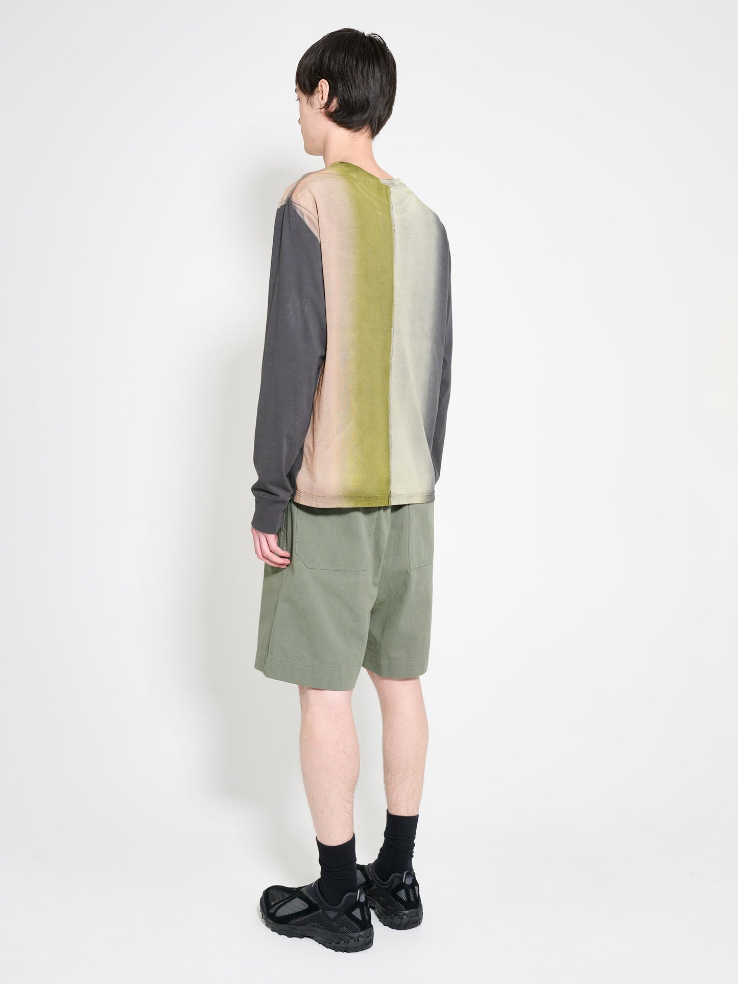 Margaret Howell MHL Pull Up Shorts Cotton Hemp Twill Uniform Green