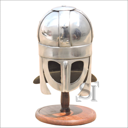 Sutton Hoo Viking Miniature Helmet With Stand