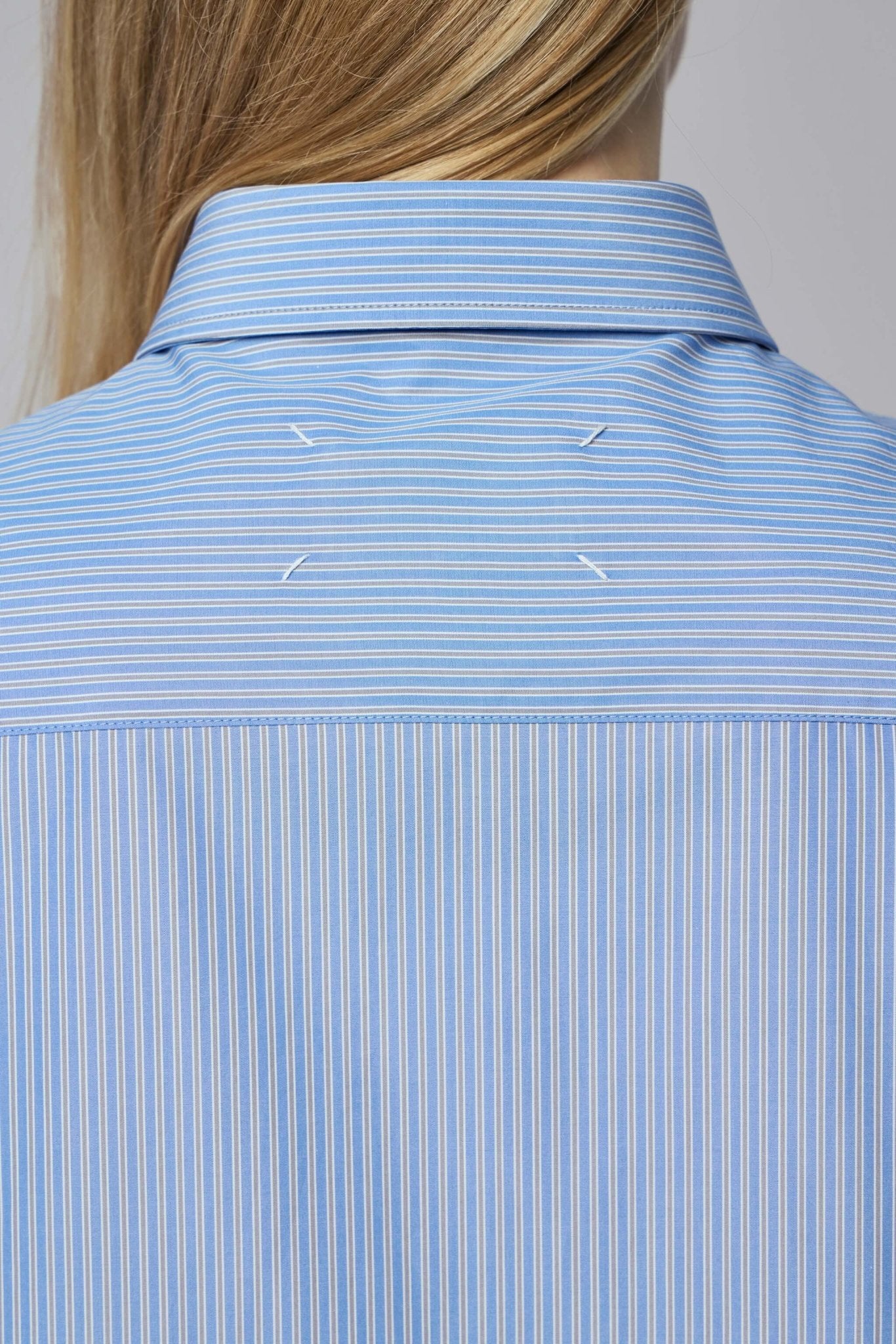 Short-sleeved Pinstripe Shirt