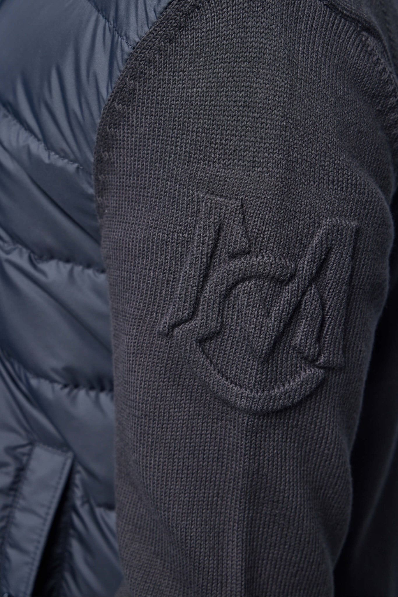 Padded Zip-up Cotton Cardigan