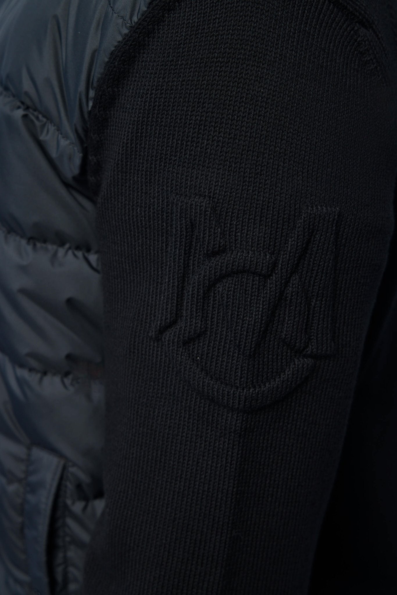 Padded Zip-up Cotton Cardigan