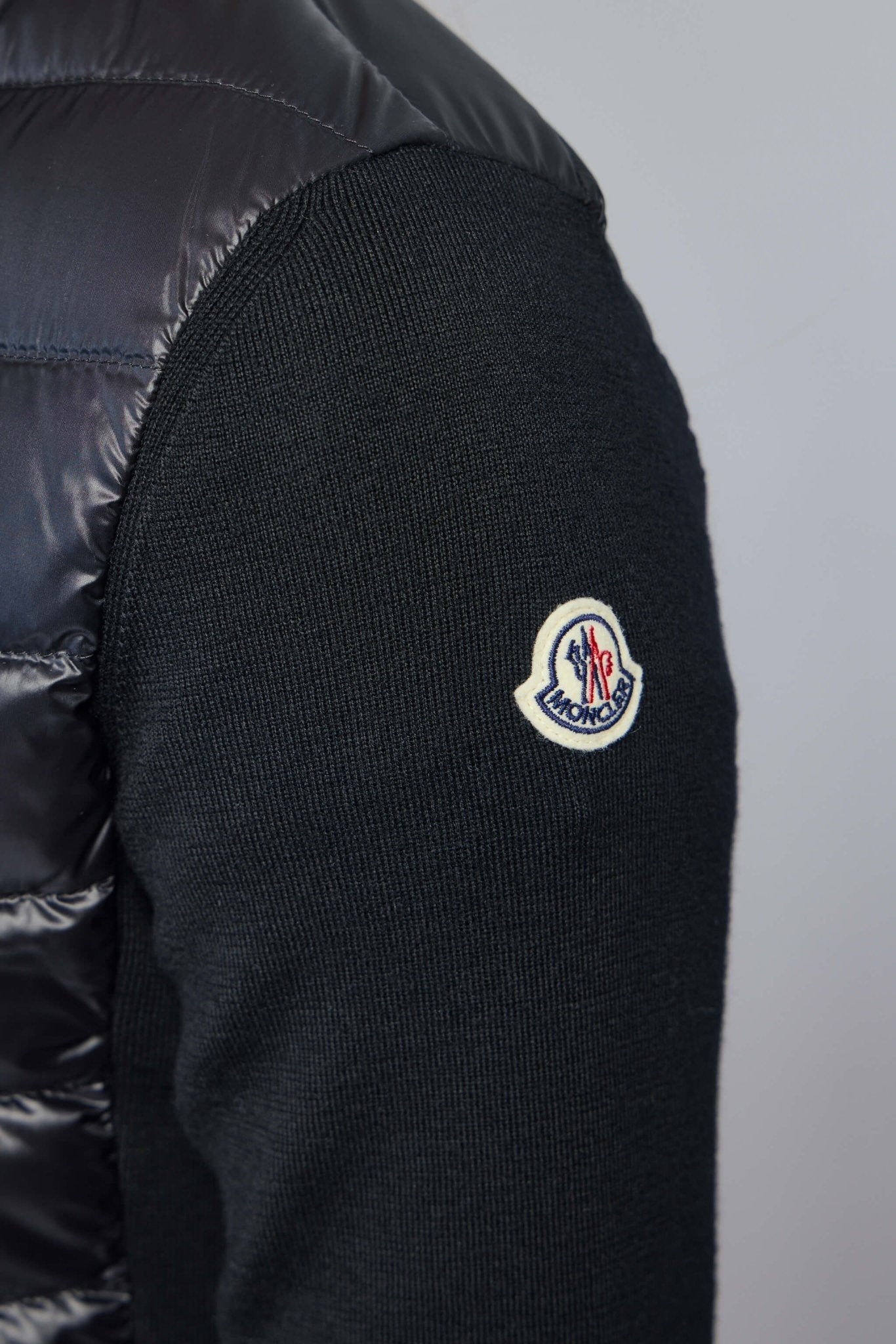Padded Wool Zip-up Cardigan