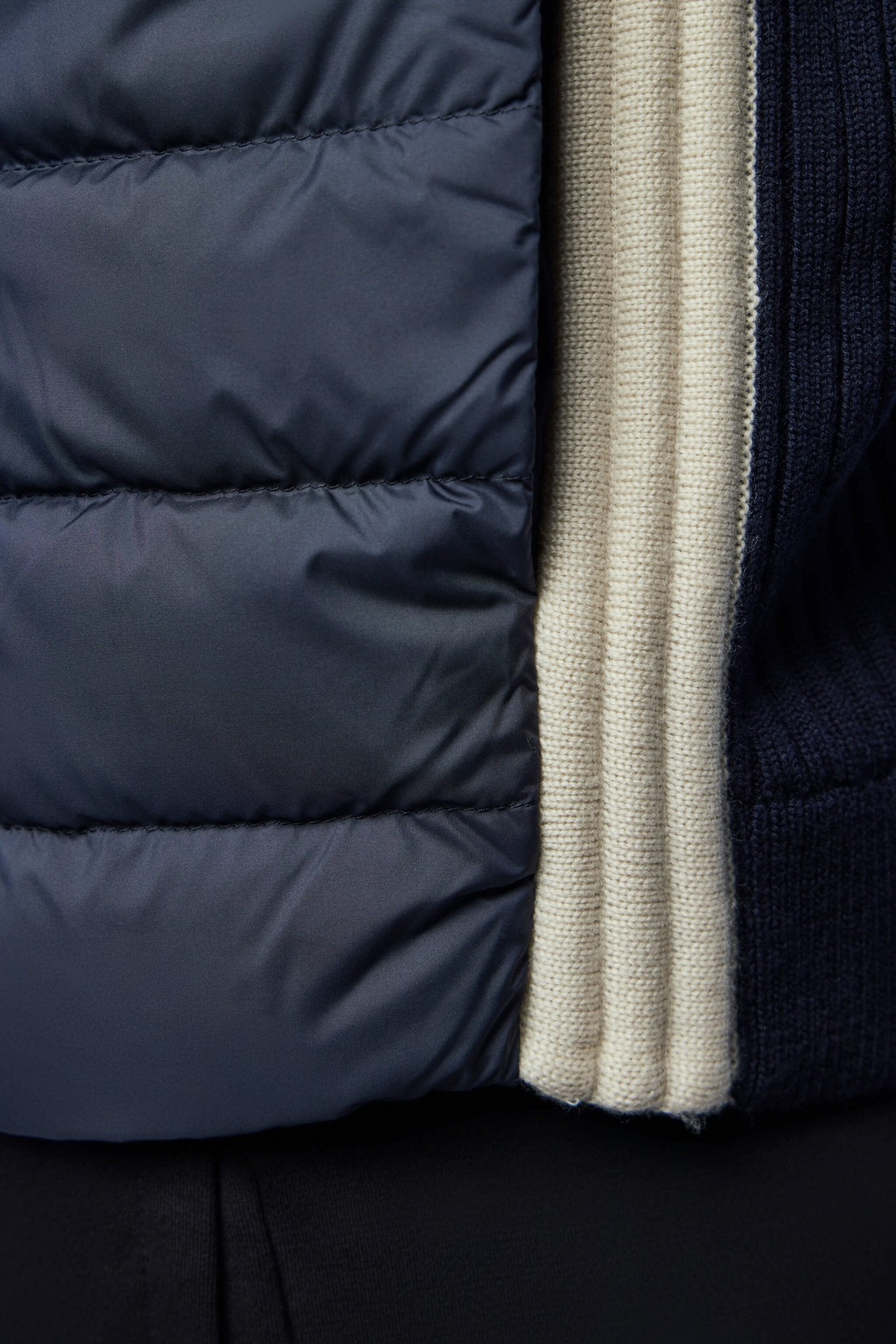 Padded Wool Zip-up Cardigan