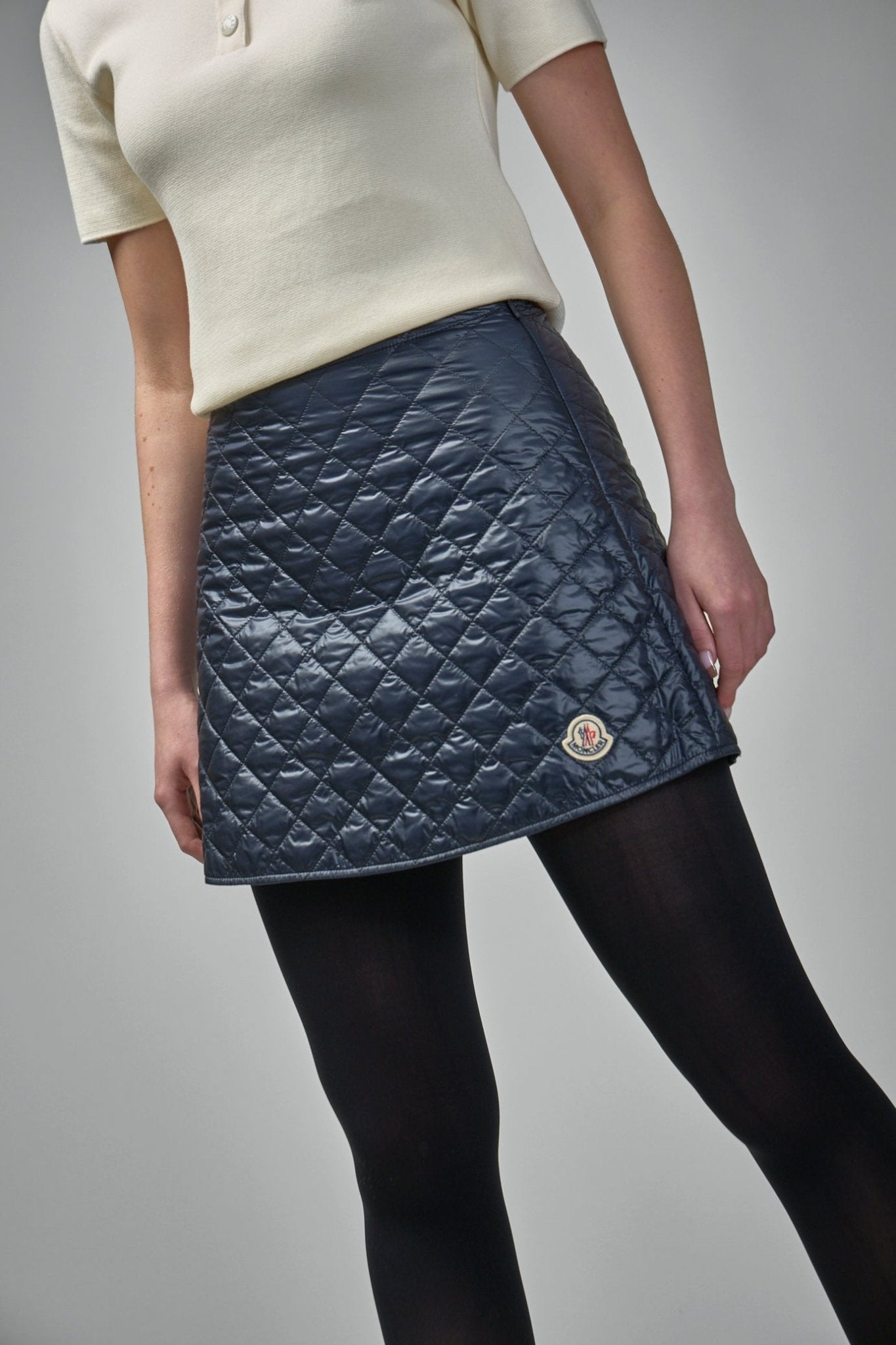 Diamond-quilted Mini Skirt