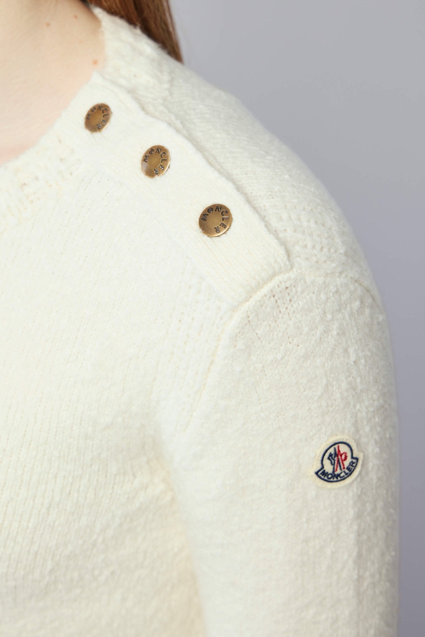 Embroidered Logo Cotton Blend Sweater