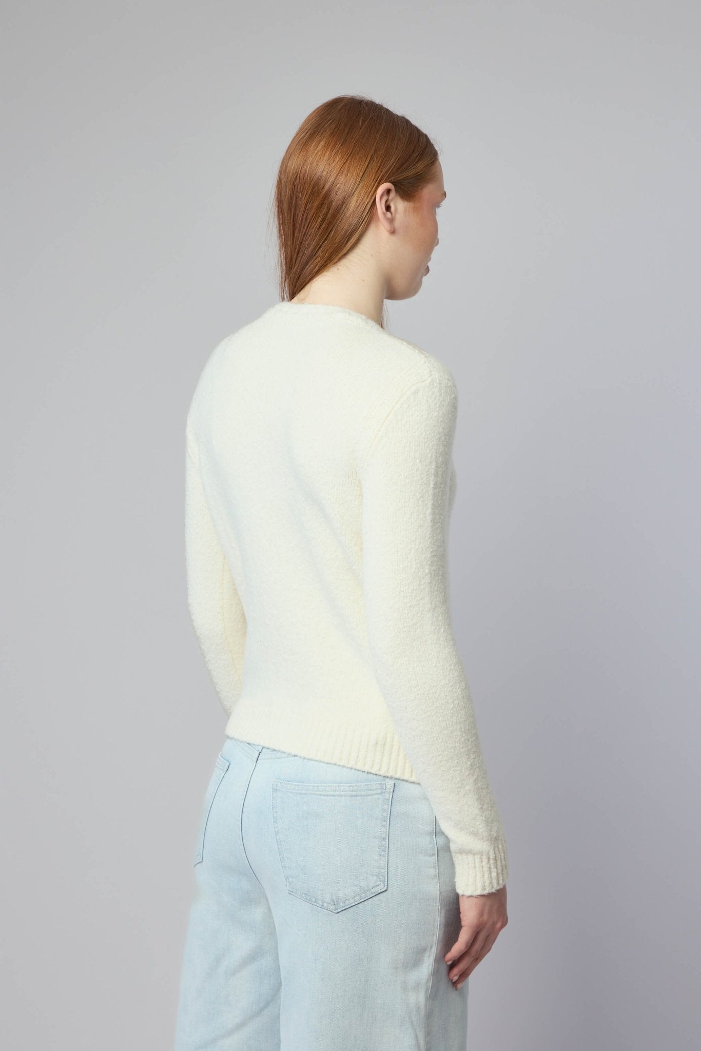 Embroidered Logo Cotton Blend Sweater