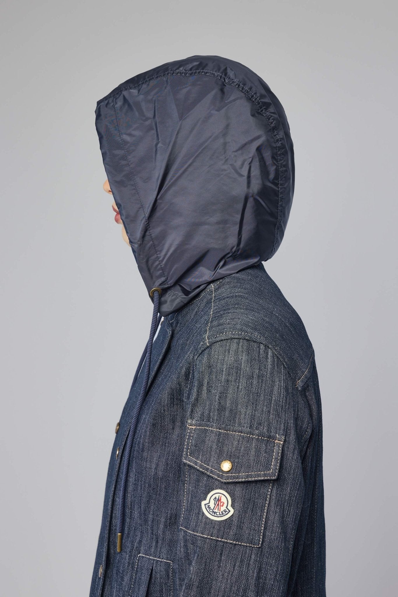 Diervilla Hooded Double-breasted Denim Jacket
