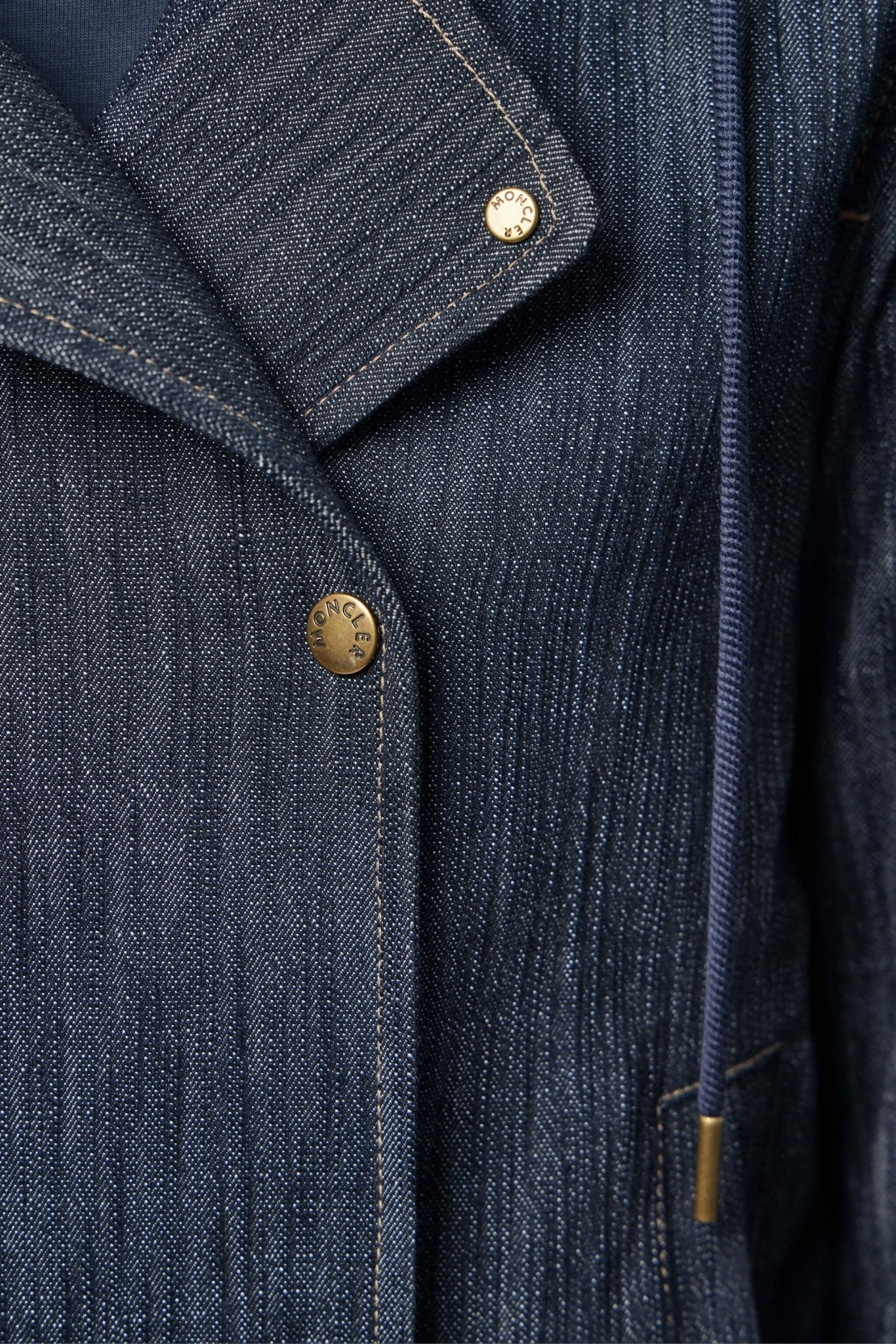 Diervilla Hooded Double-breasted Denim Jacket