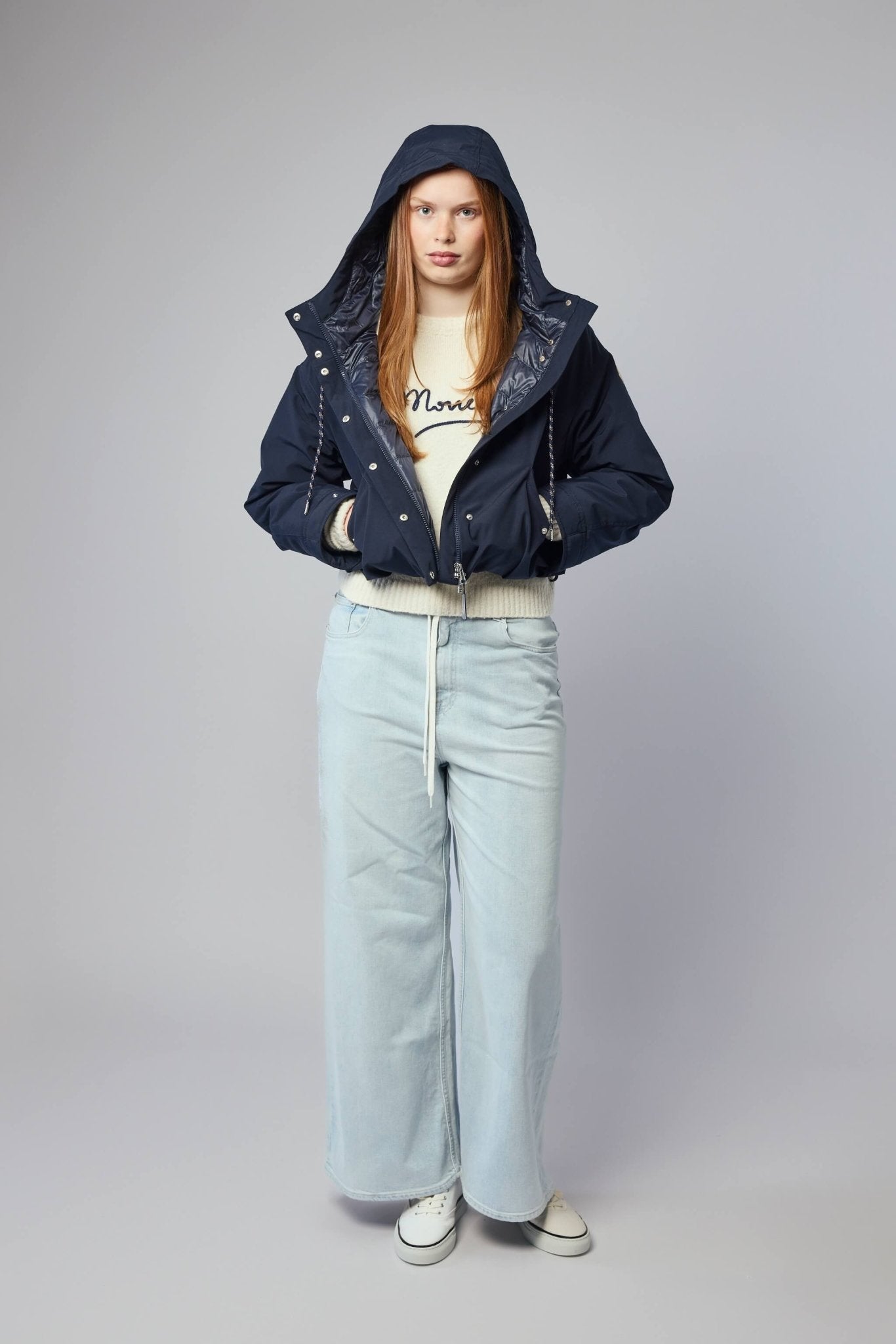 Eucalyptus Hooded Short Down Jacket