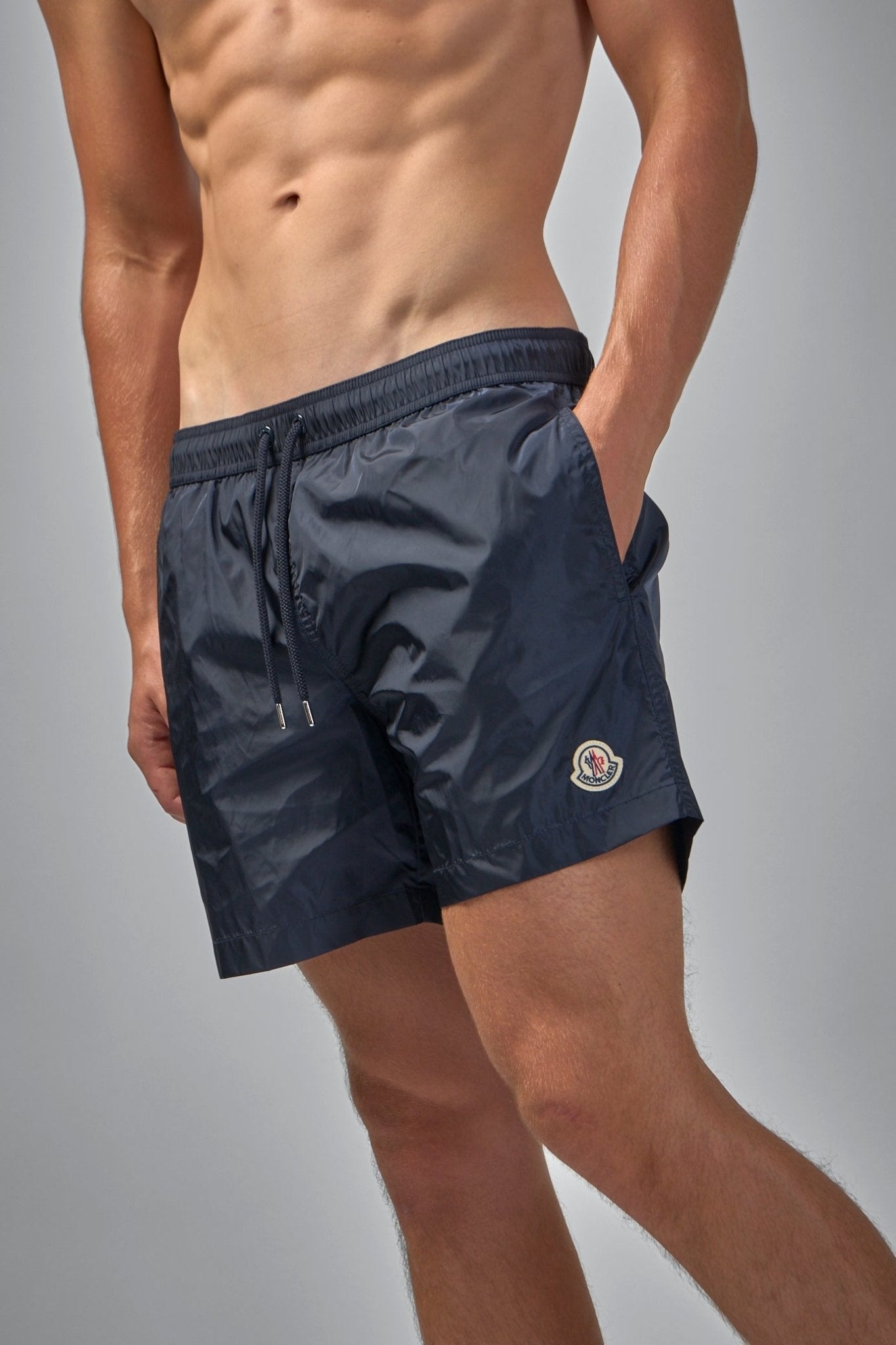 Logo Patch Drawstring Swim Shorts