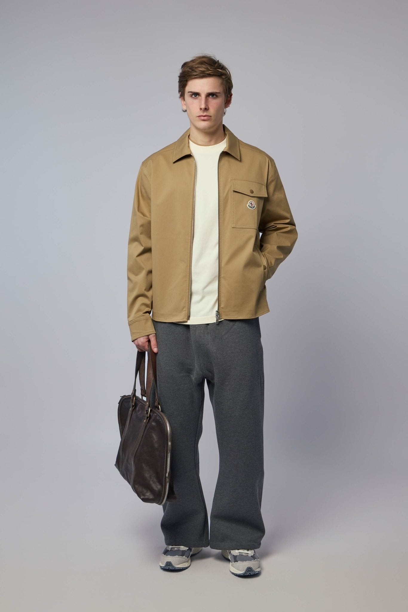 Cotton Blend Gabardine Shirt Jacket