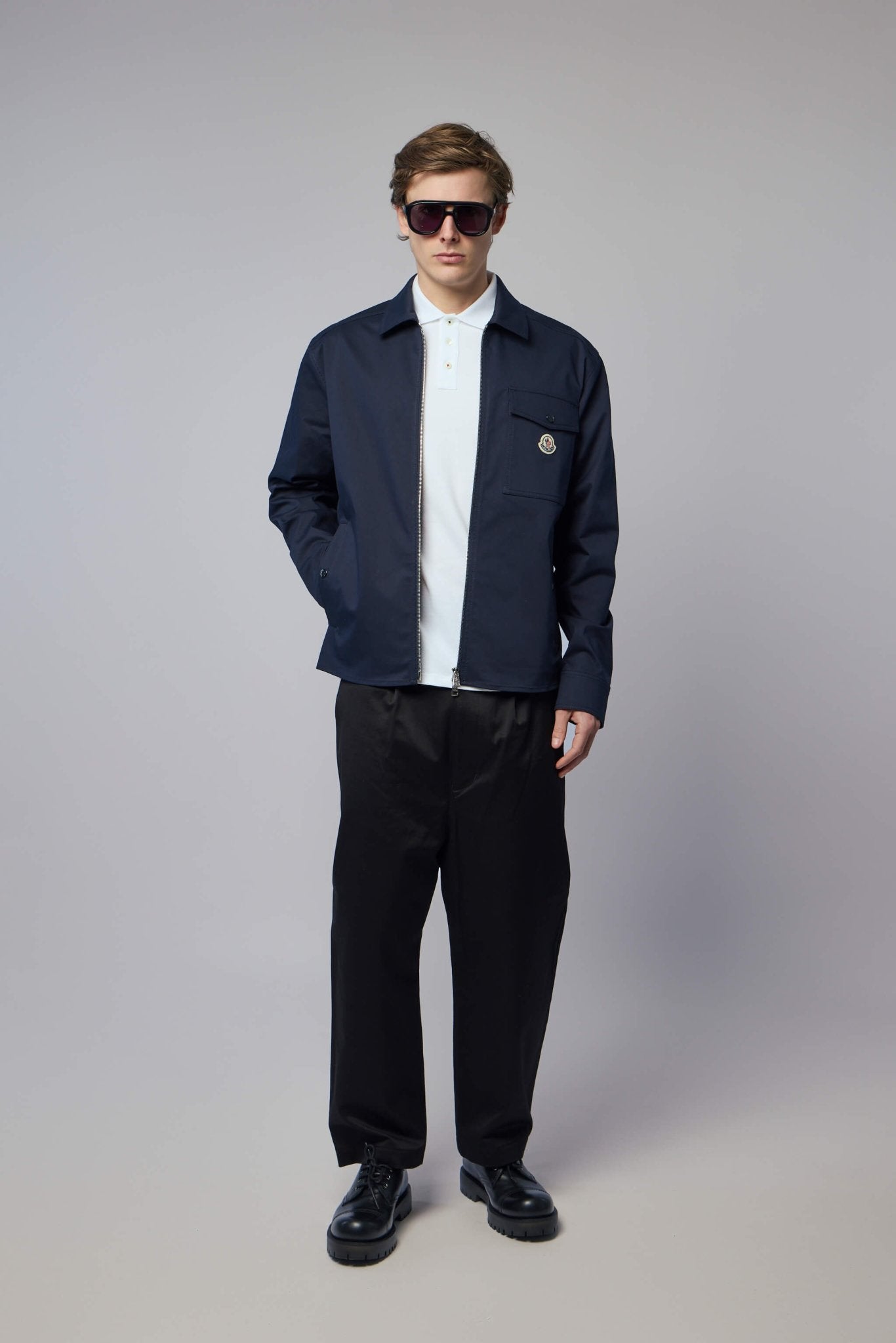 Cotton Blend Gabardine Shirt Jacket