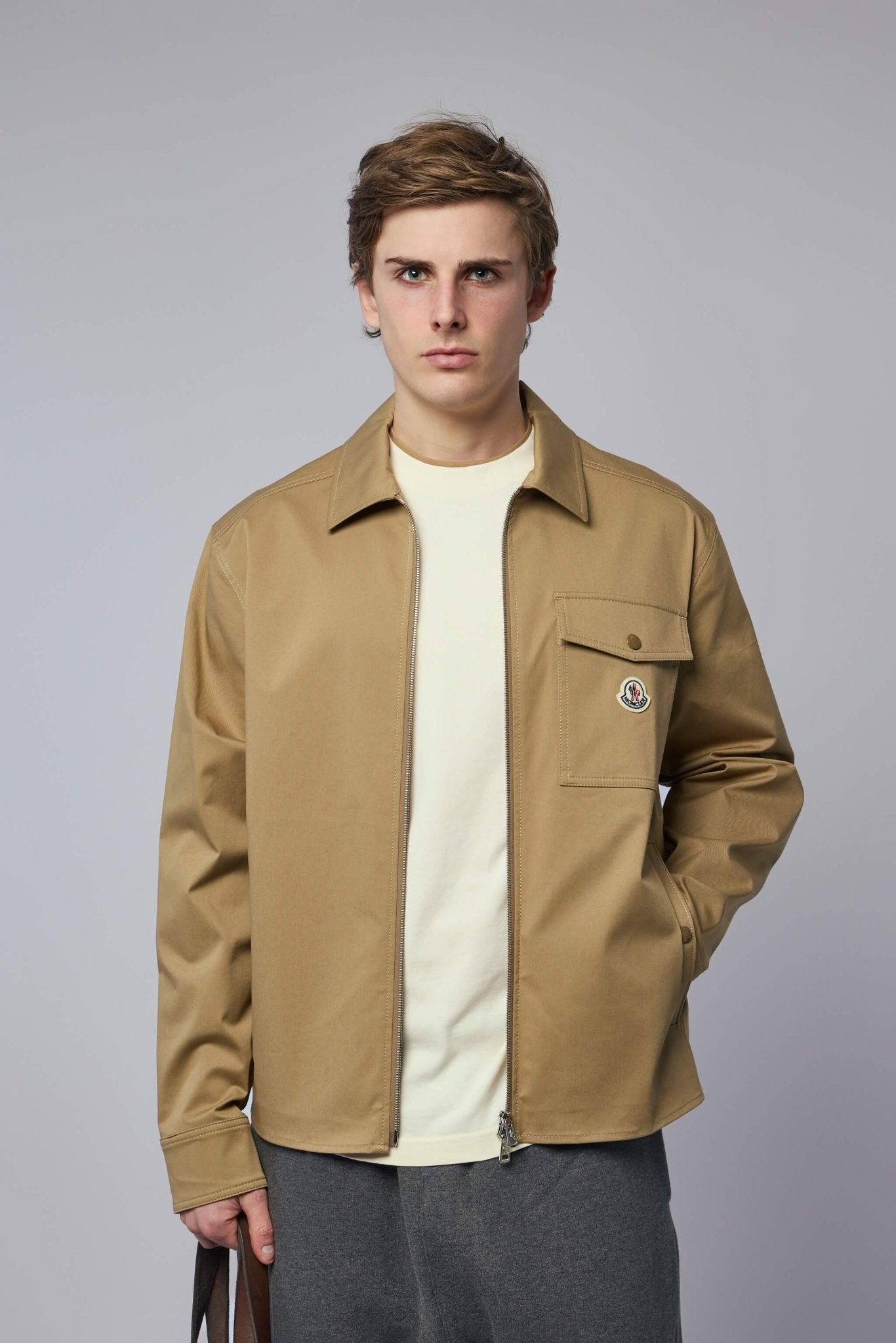 Cotton Blend Gabardine Shirt Jacket