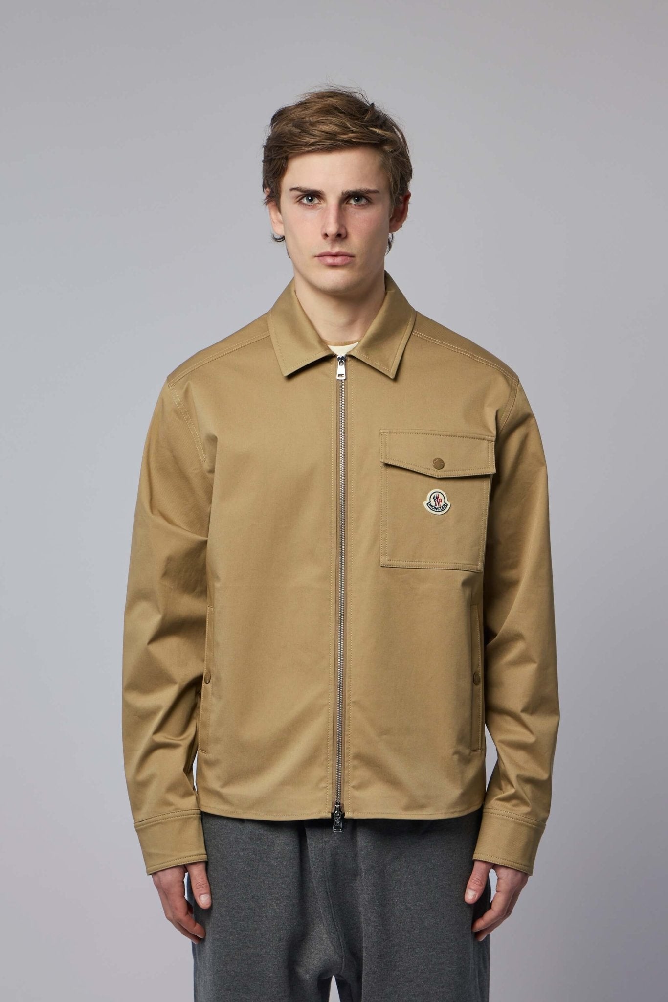 Cotton Blend Gabardine Shirt Jacket