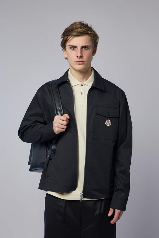 Cotton Blend Gabardine Shirt Jacket