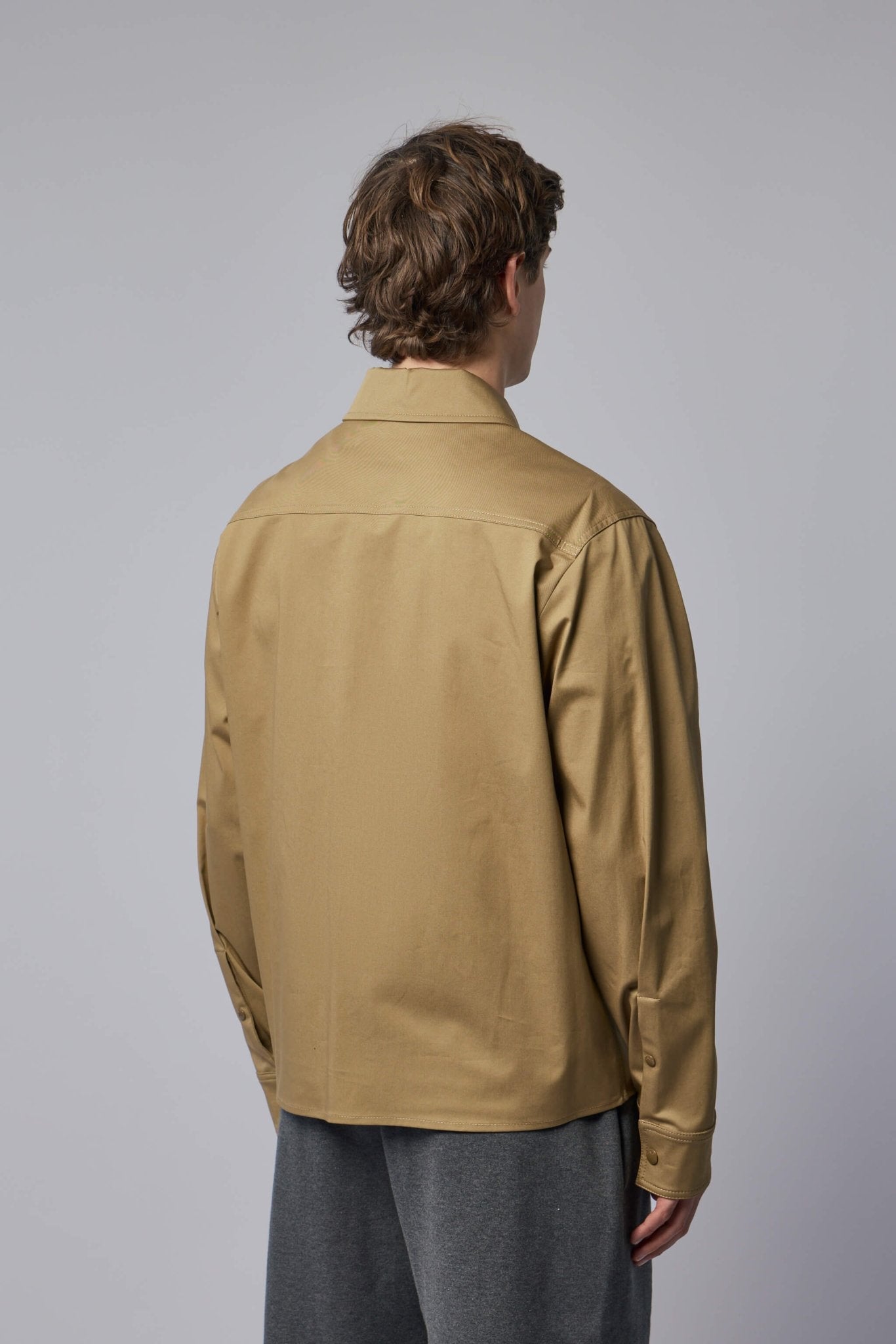 Cotton Blend Gabardine Shirt Jacket