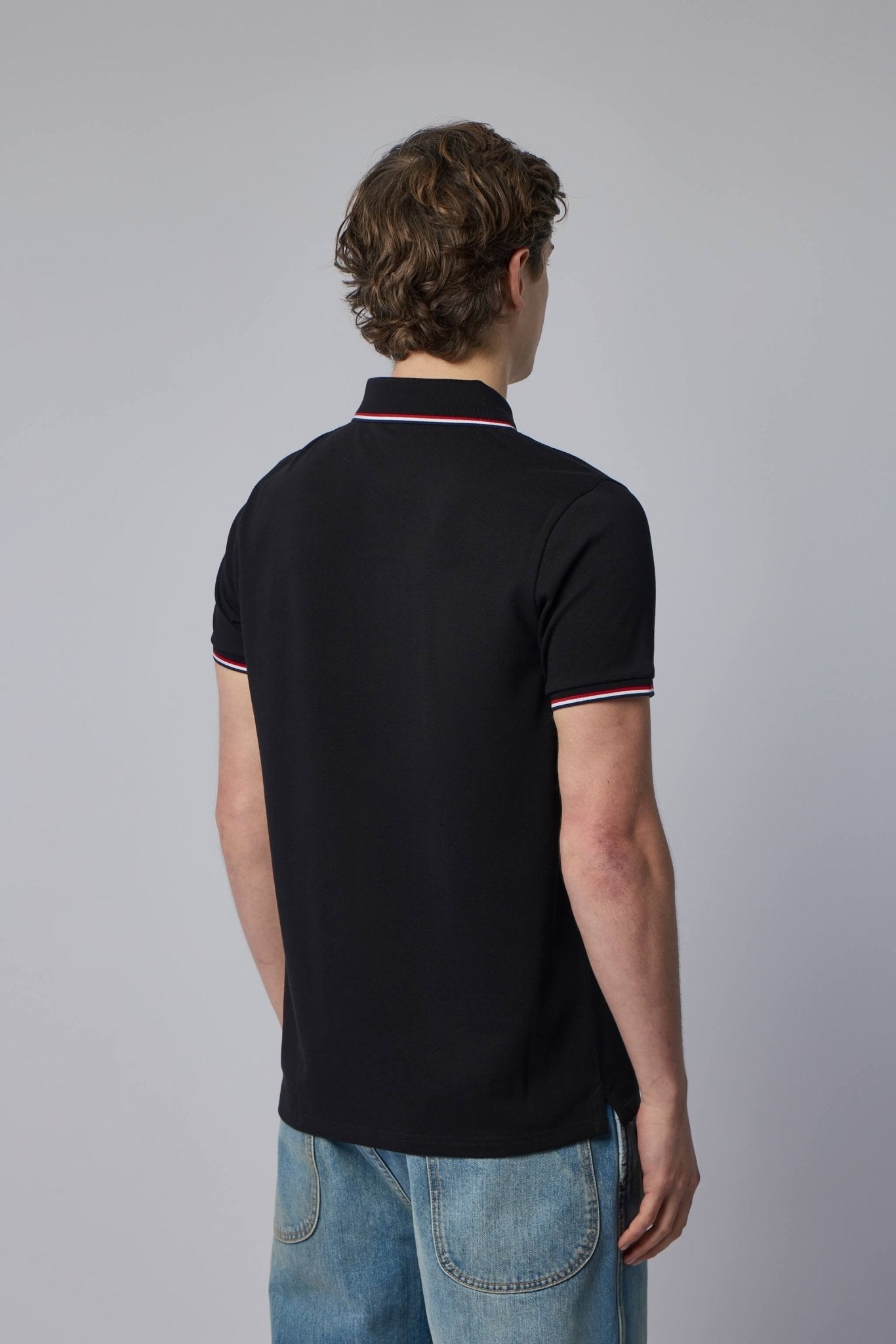 Tricolor-trimmed Cotton Piquet Polo Shirt