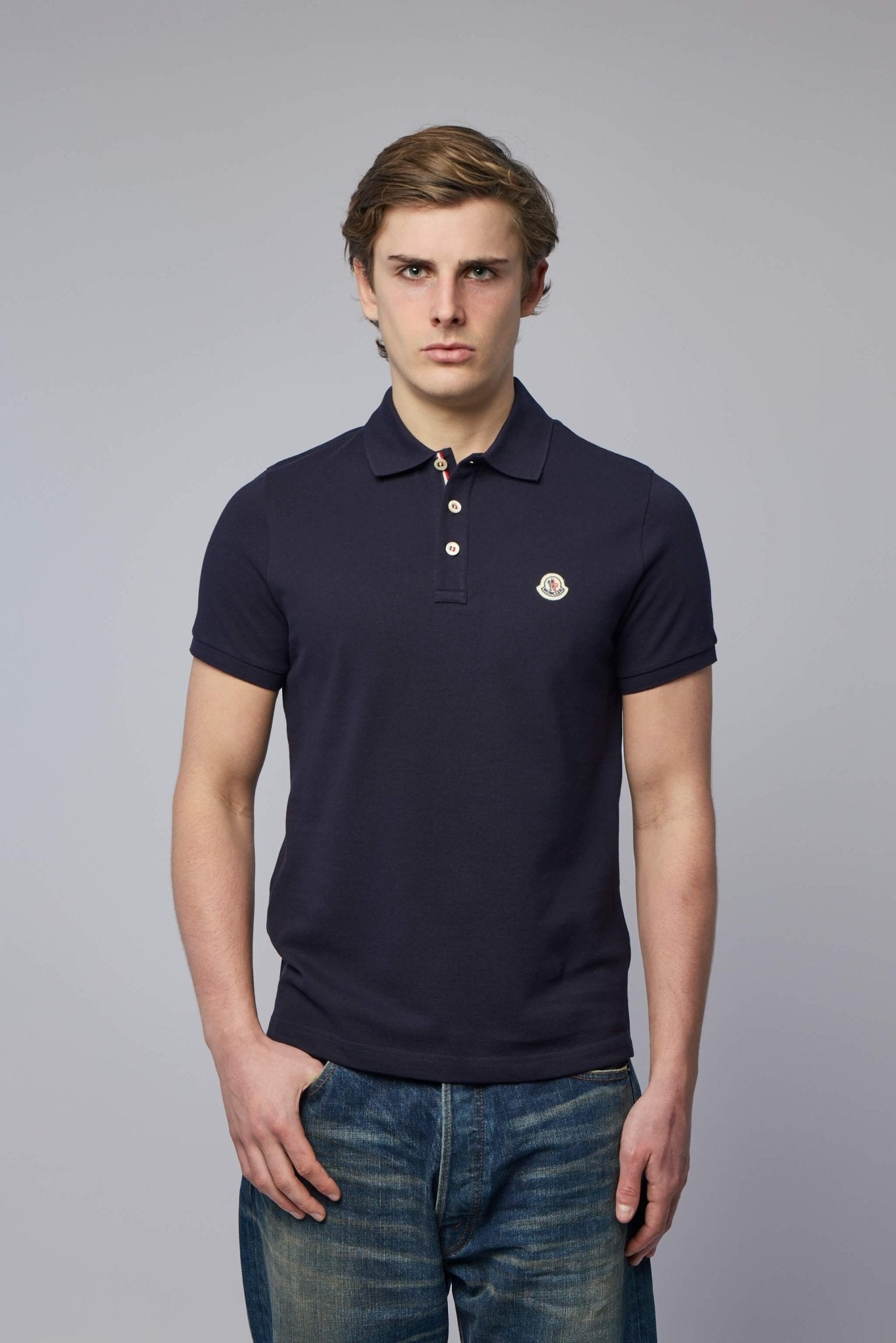 Logo Patch Cotton Polo Shirt
