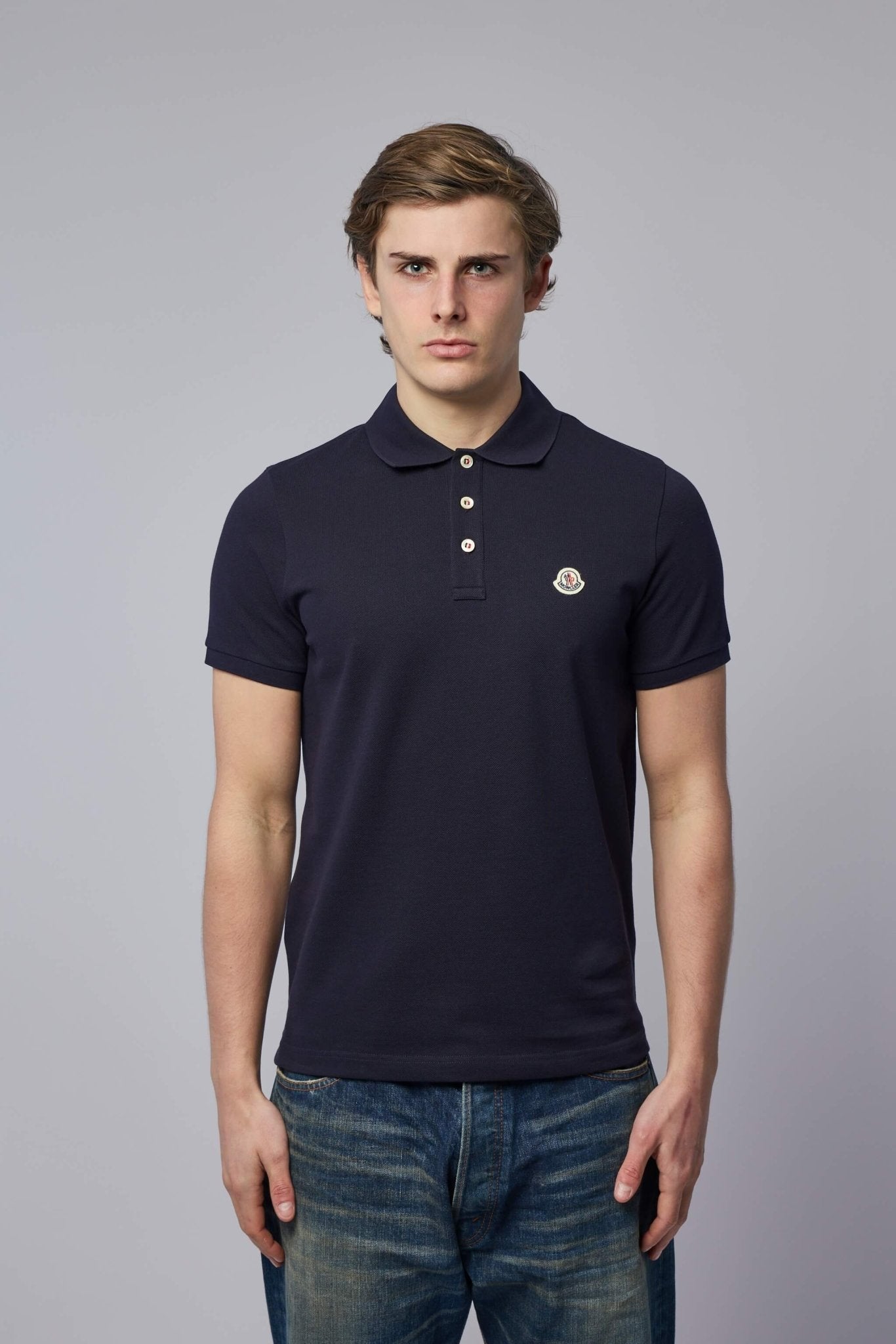 Logo Patch Cotton Polo Shirt