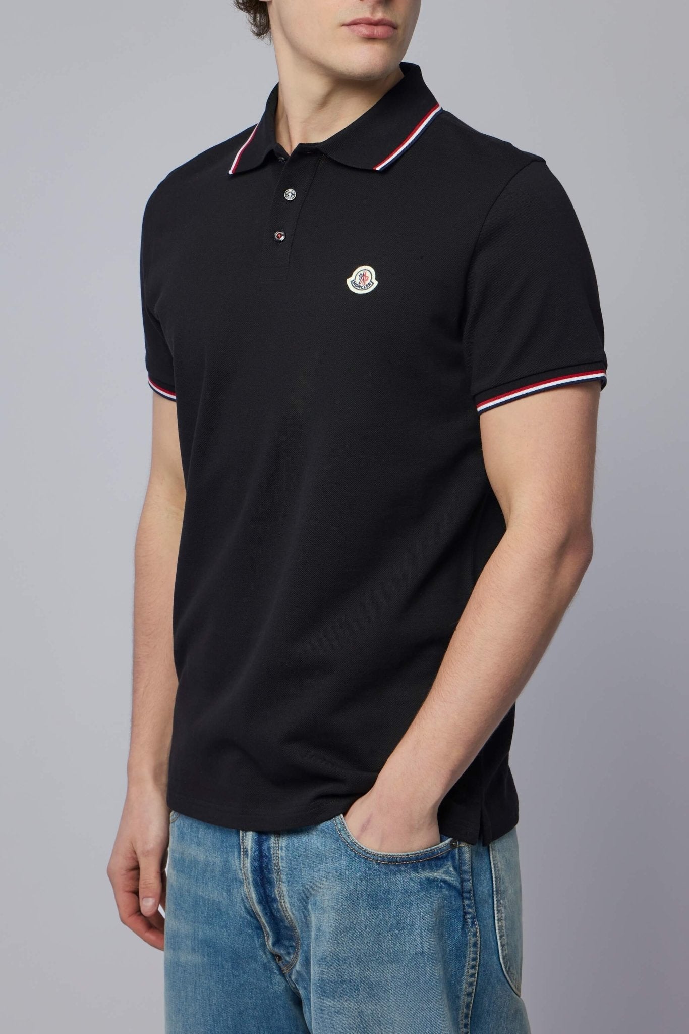 Tricolor-trimmed Cotton Piquet Polo Shirt