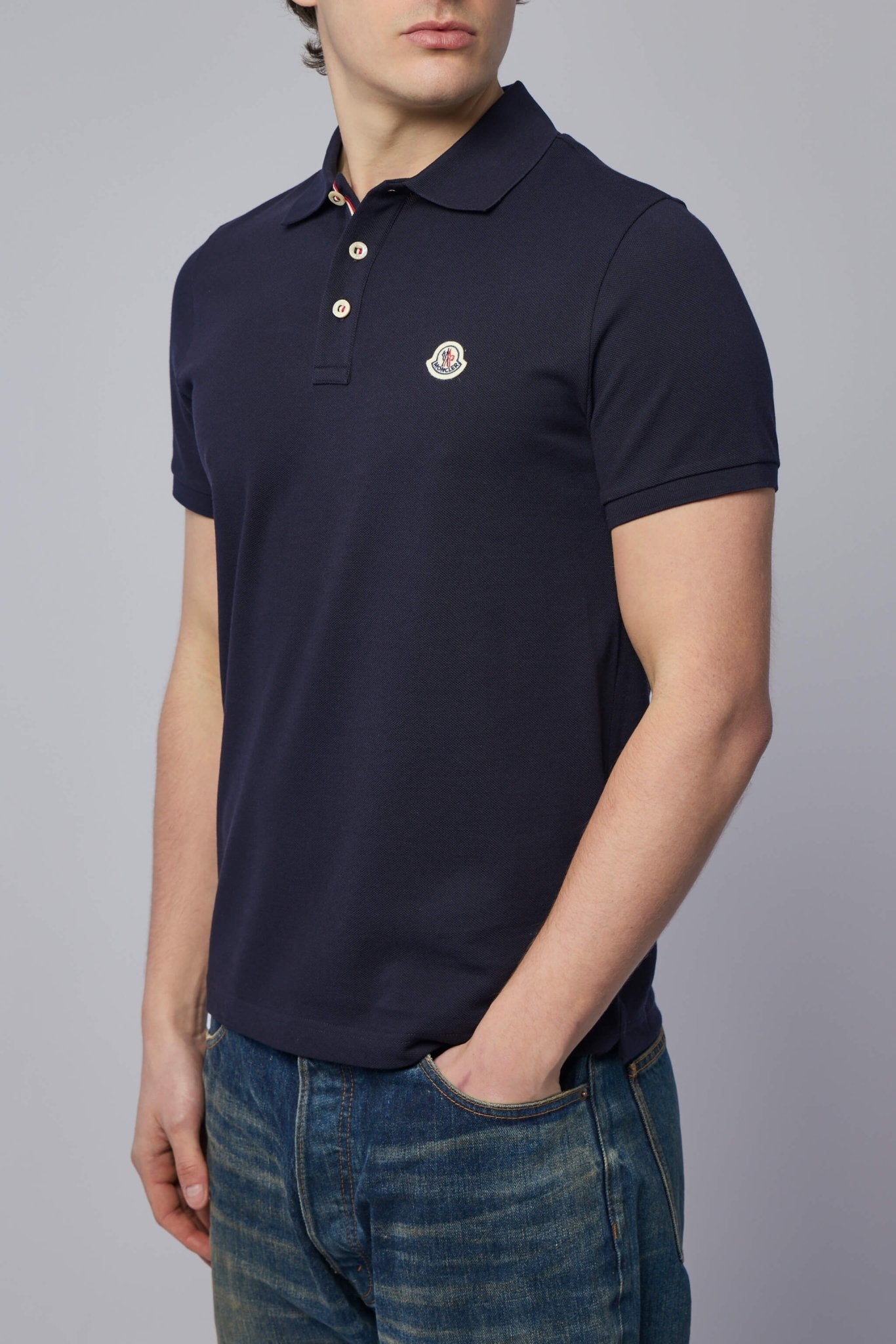 Logo Patch Cotton Polo Shirt