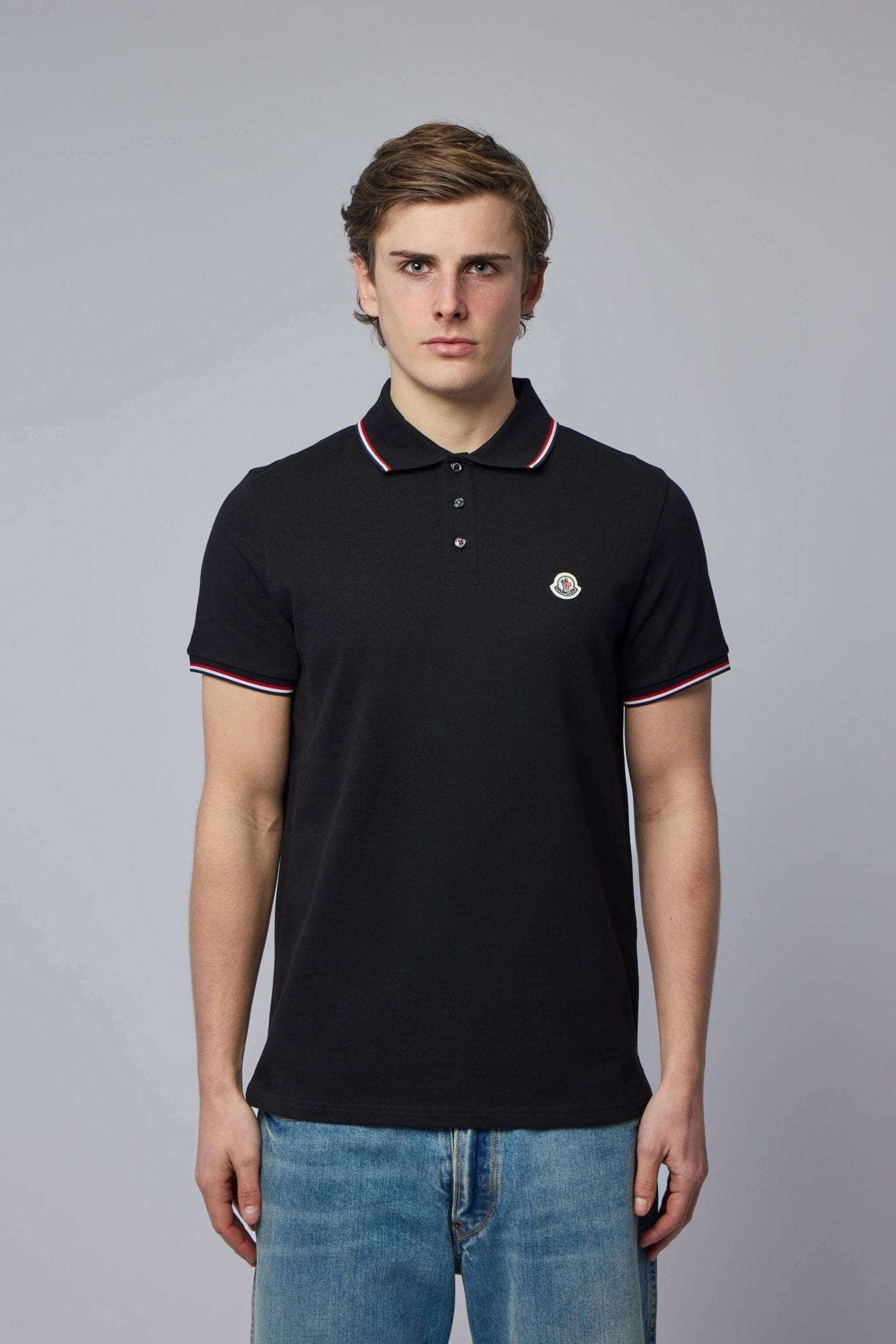 Tricolor-trimmed Cotton Piquet Polo Shirt