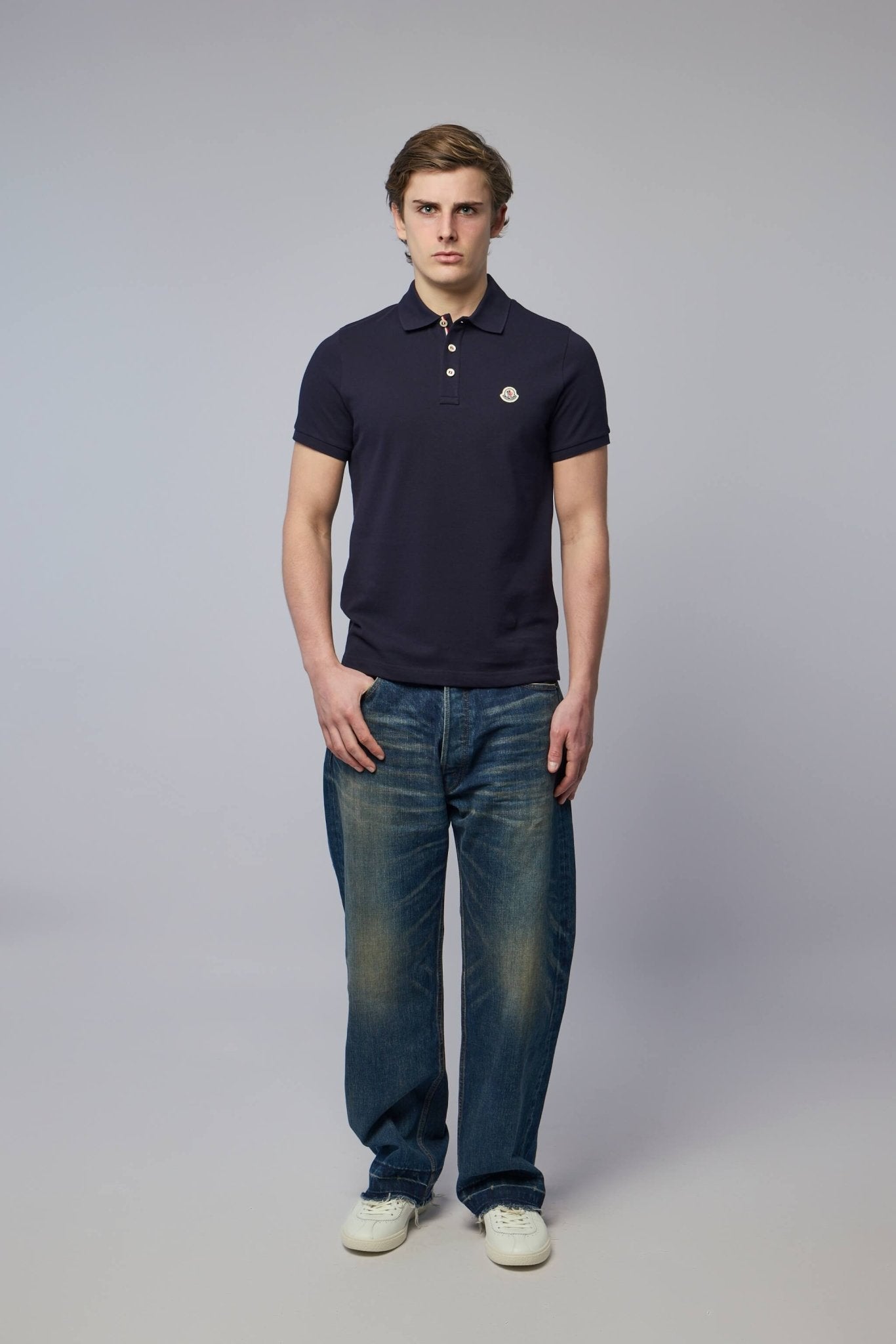 Logo Patch Cotton Polo Shirt
