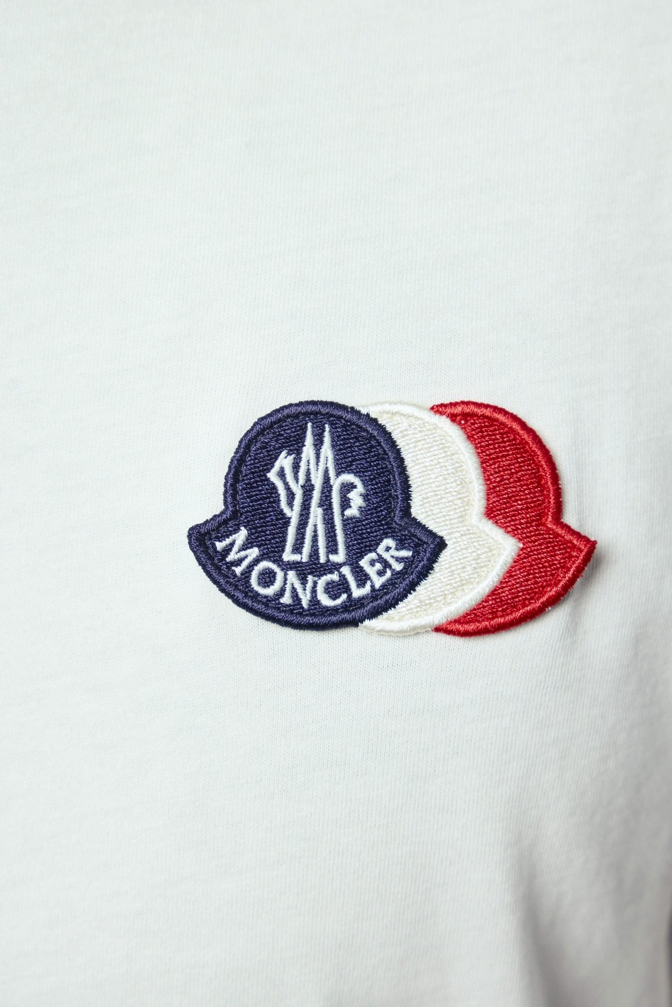 Embroidered Tricolor Logo Cotton T-shirt