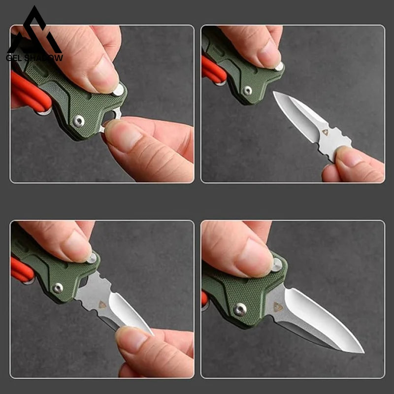 Multifunctional knife slingshot G10 EDC Pocket Folding Knife-GS18